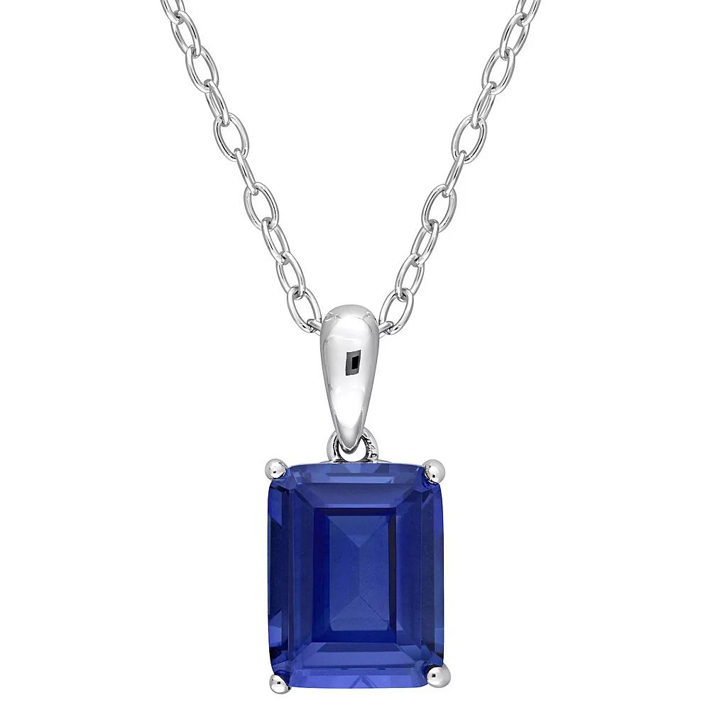 Stella Grace Sterling Silver & Gemstone Stud Pendant Necklace, Women's,  Product Image