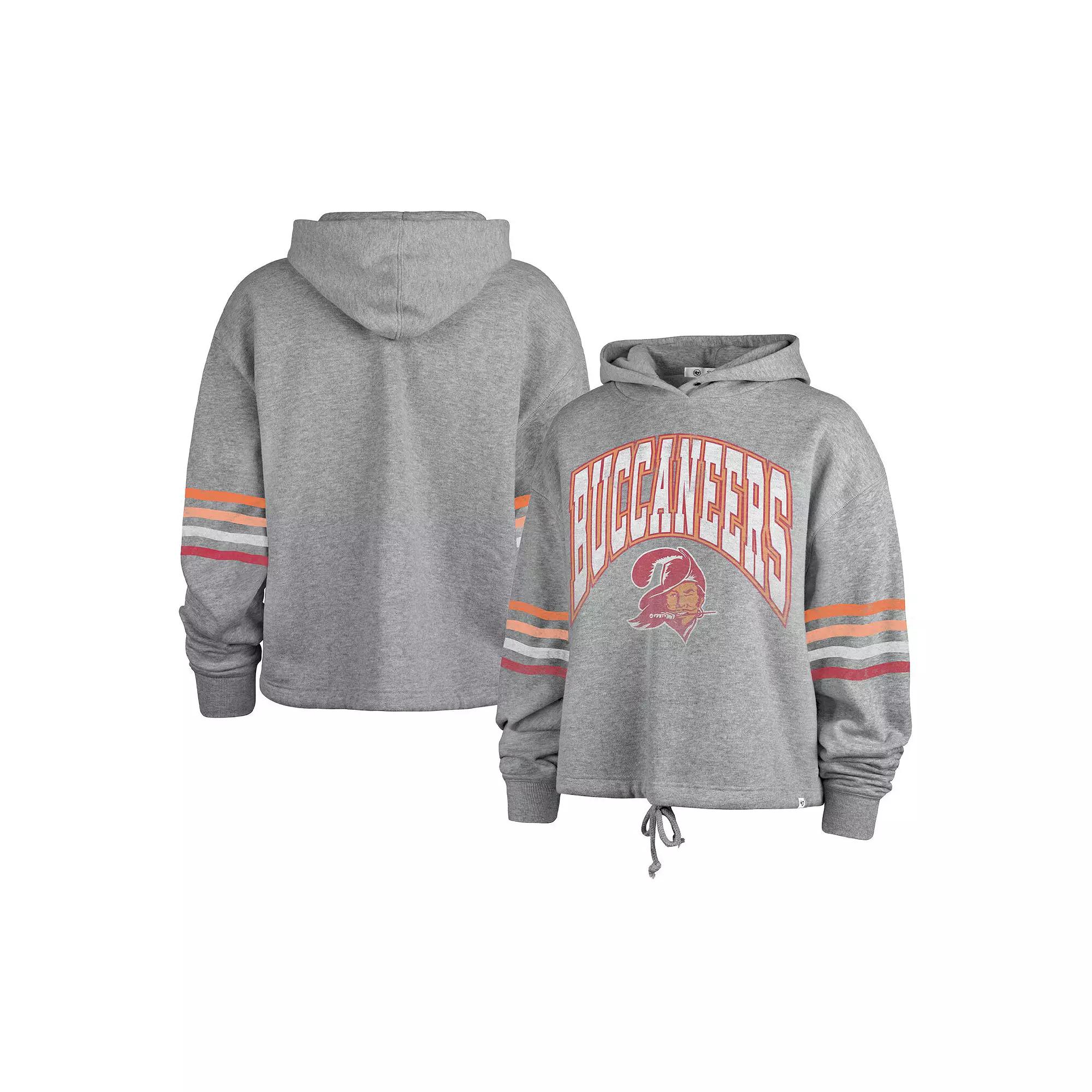 Women's '47 Heather Gray Tampa Bay Buccaneers Upland Bennett Pullover Hoodie,  Product Image