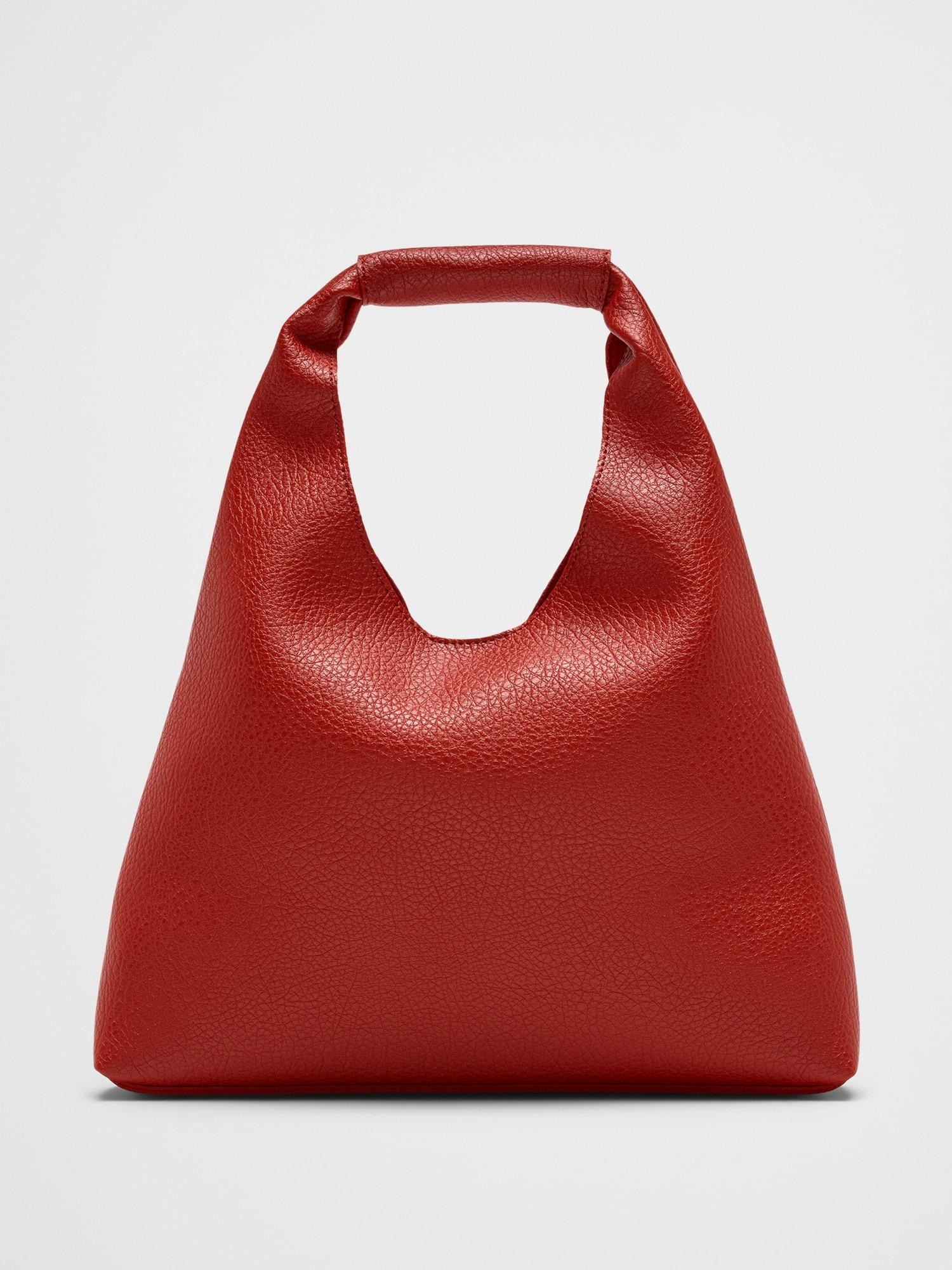 Vegan Leather Mini Slouchy Tote Product Image