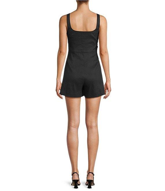 Antonio Melani Guinevere Linen Blend Square Neck Sleeveless Romper Product Image