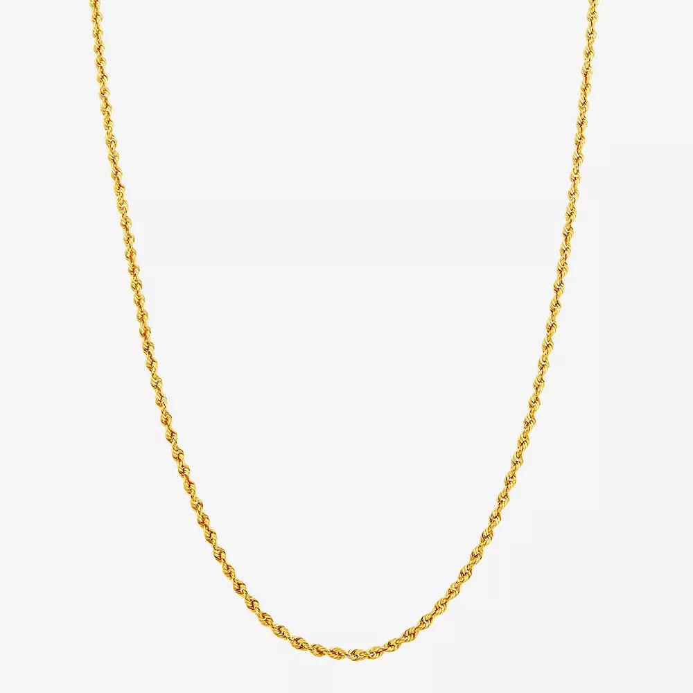 Everlasting Gold 10k Gold 1.85 mm Rope Chain Necklace, Womens Product Image