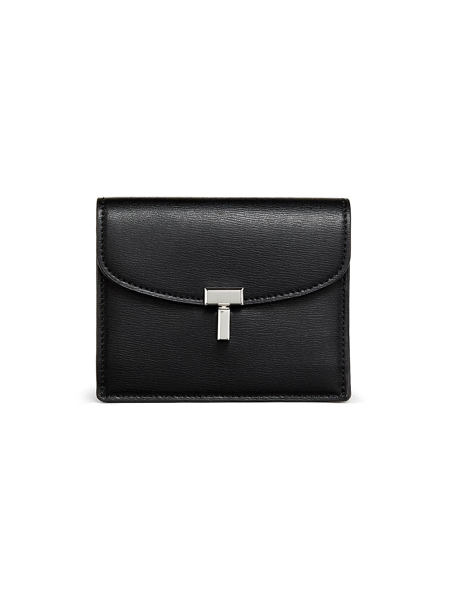 Womens T-Lock Leather Cardholder Product Image