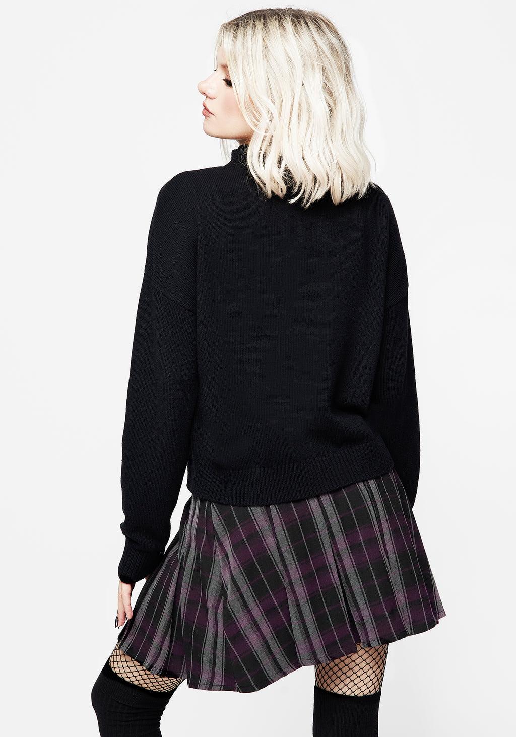 Dominion Snake Embroidered Knit Sweater Product Image