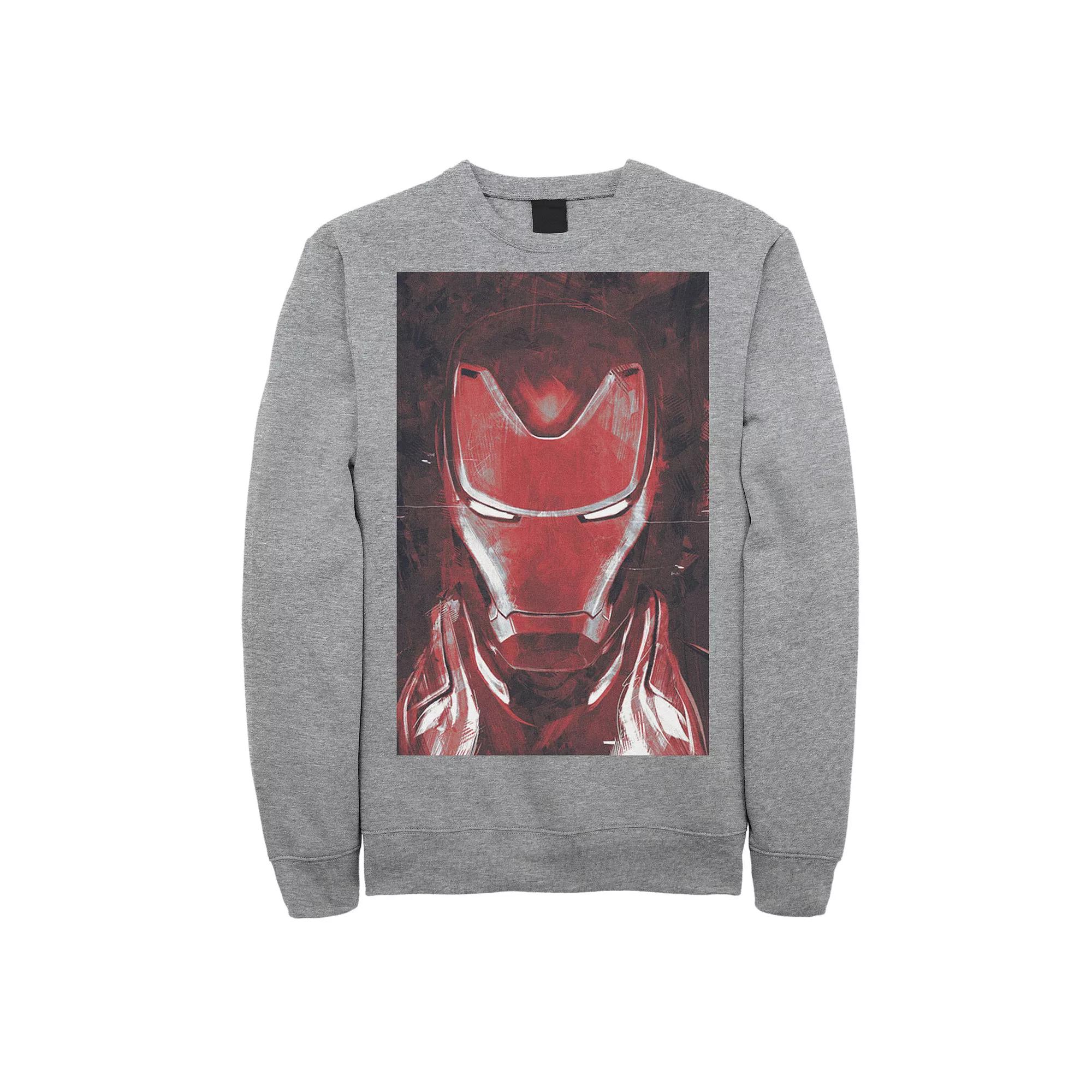 Men's Marvel Avengers Endgame Red Iron Man Portrait Graphic Fleece Pullover,  Product Image