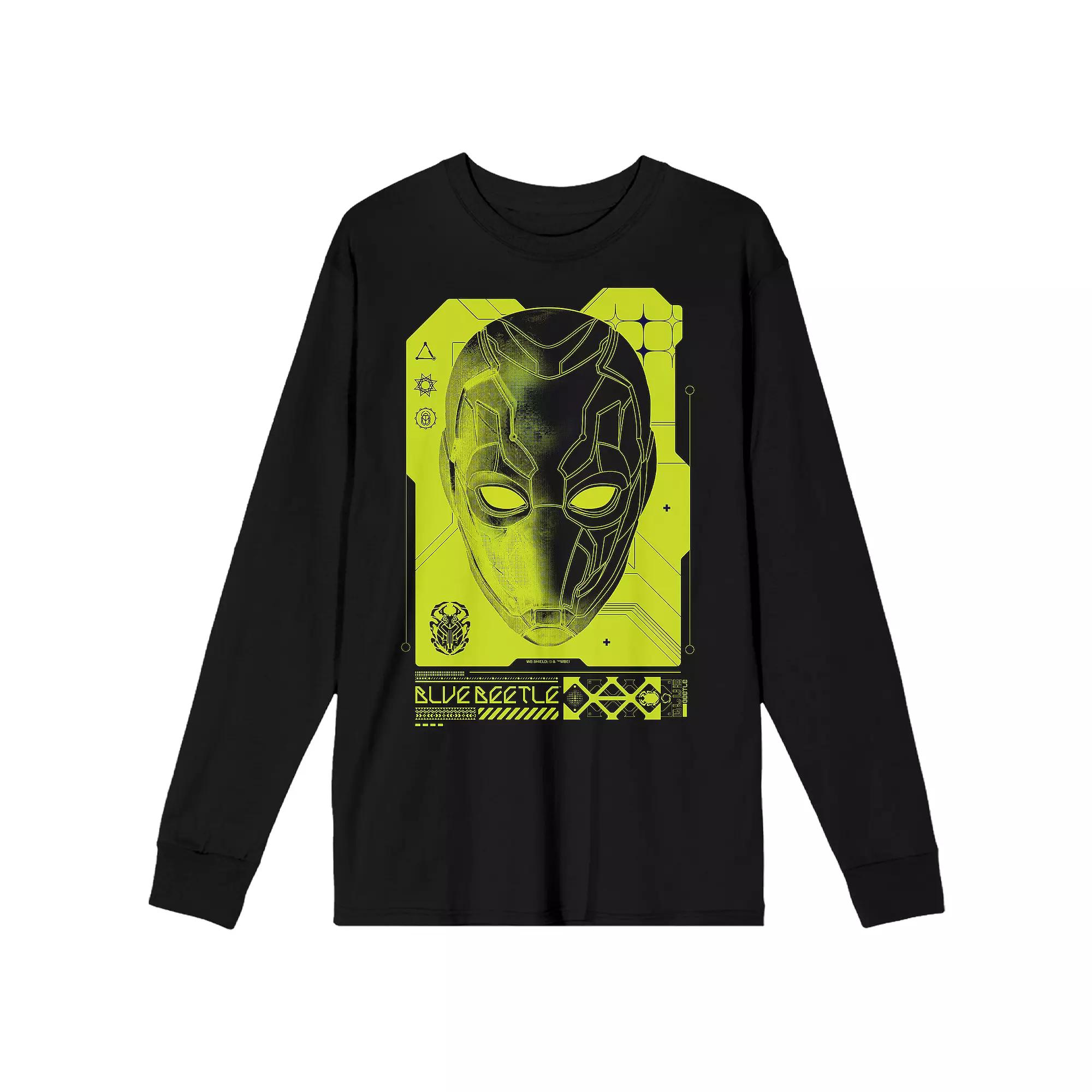 Men's Blue Beetle Mask Graphic Tee,  Product Image