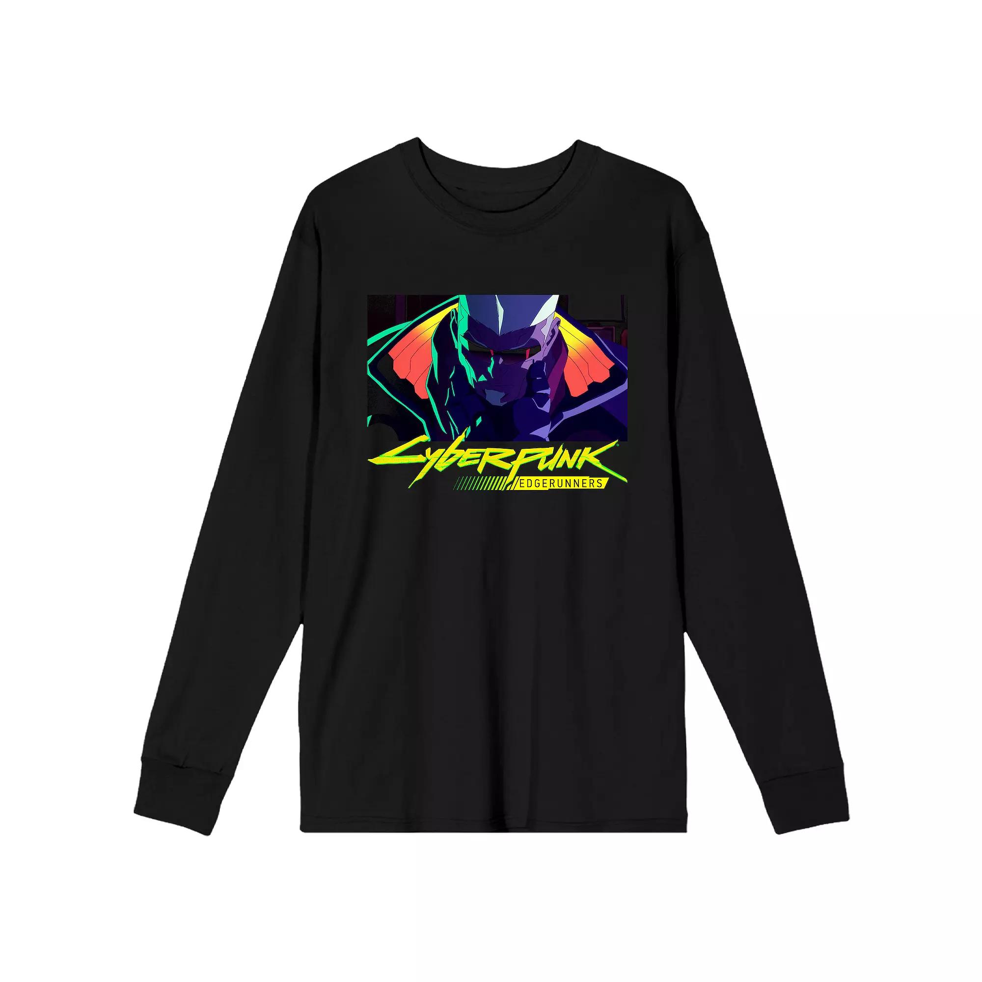 Men's Cyberpunk Edgerunners Maine Long Sleeve Graphic Tee,  Product Image