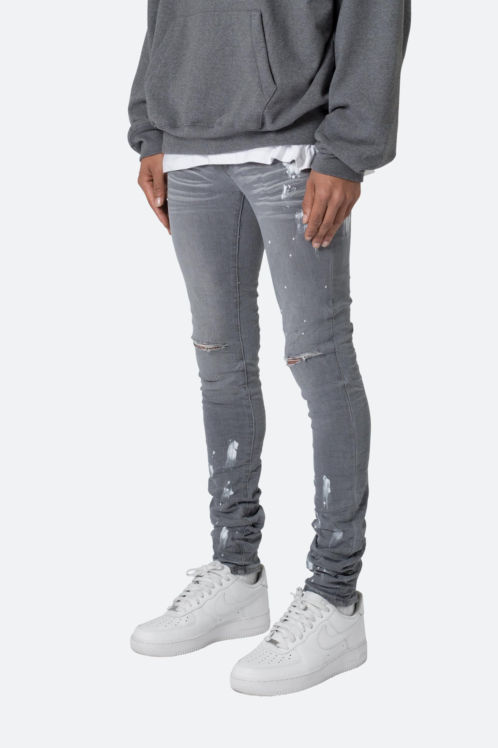 X504 Stretch Skinny Denim - Grey Product Image