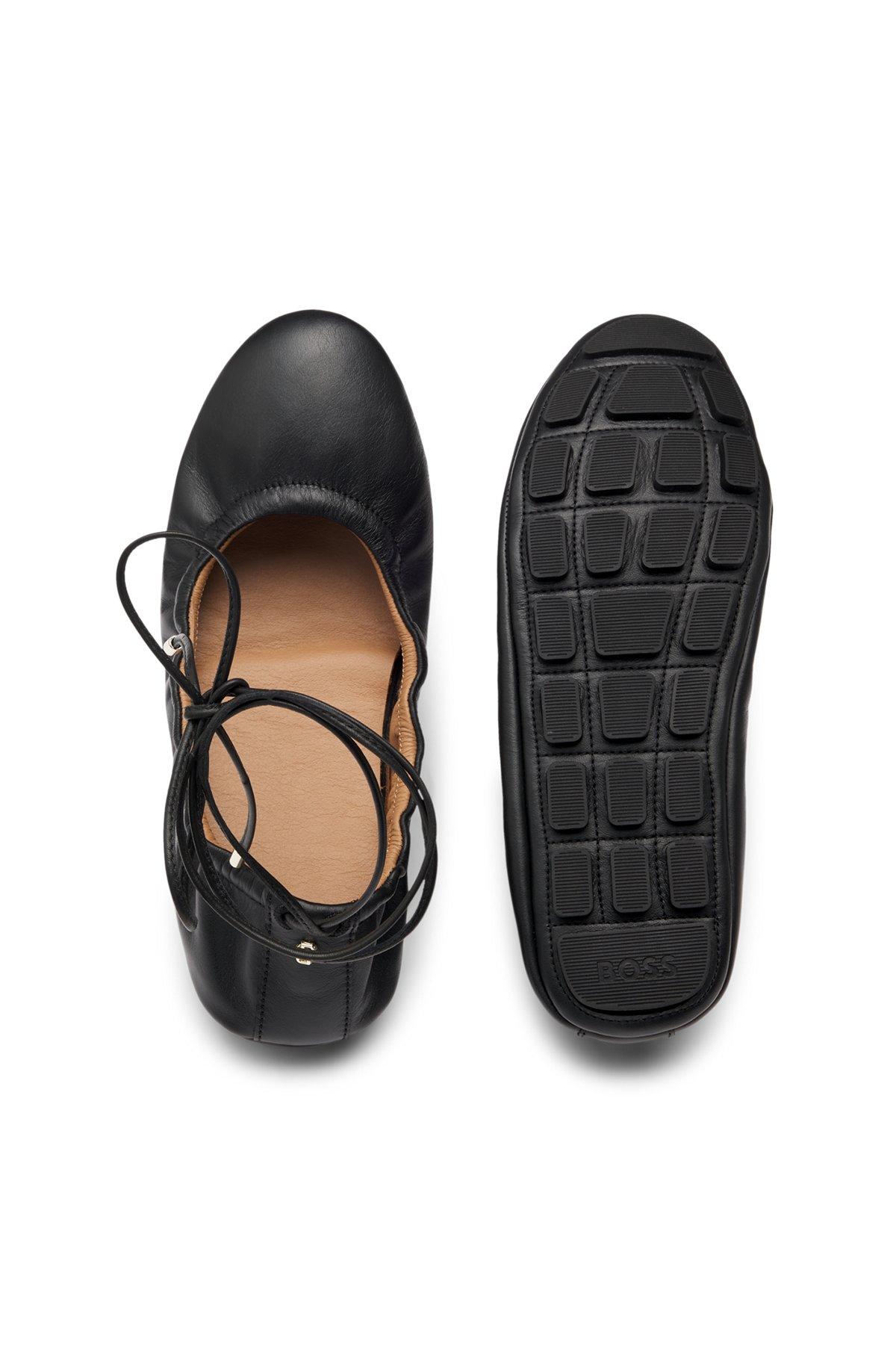 Nappa-leather ballerina pumps with Double B monogram Product Image