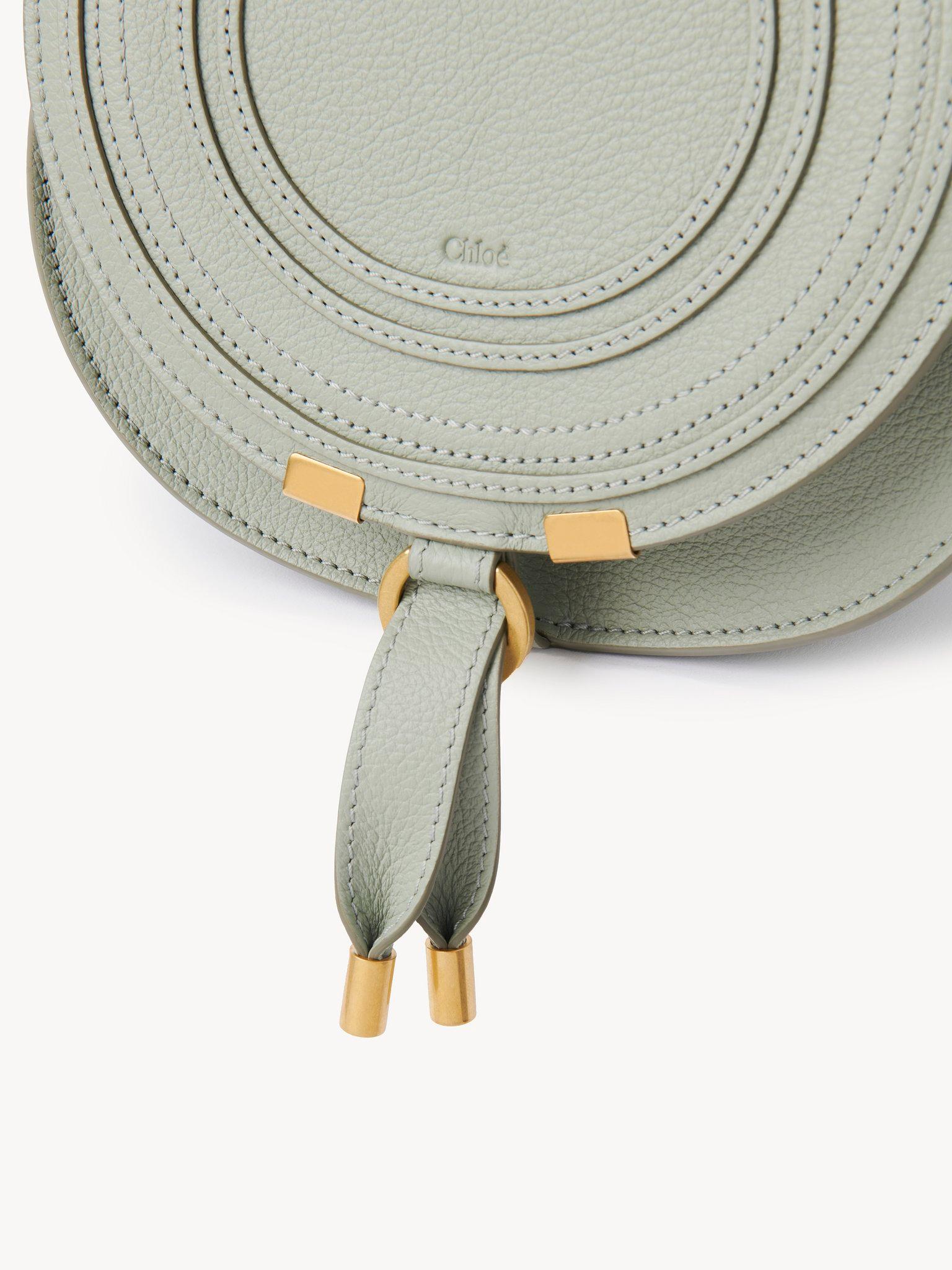 Small Marcie saddle bag in grained leather Product Image