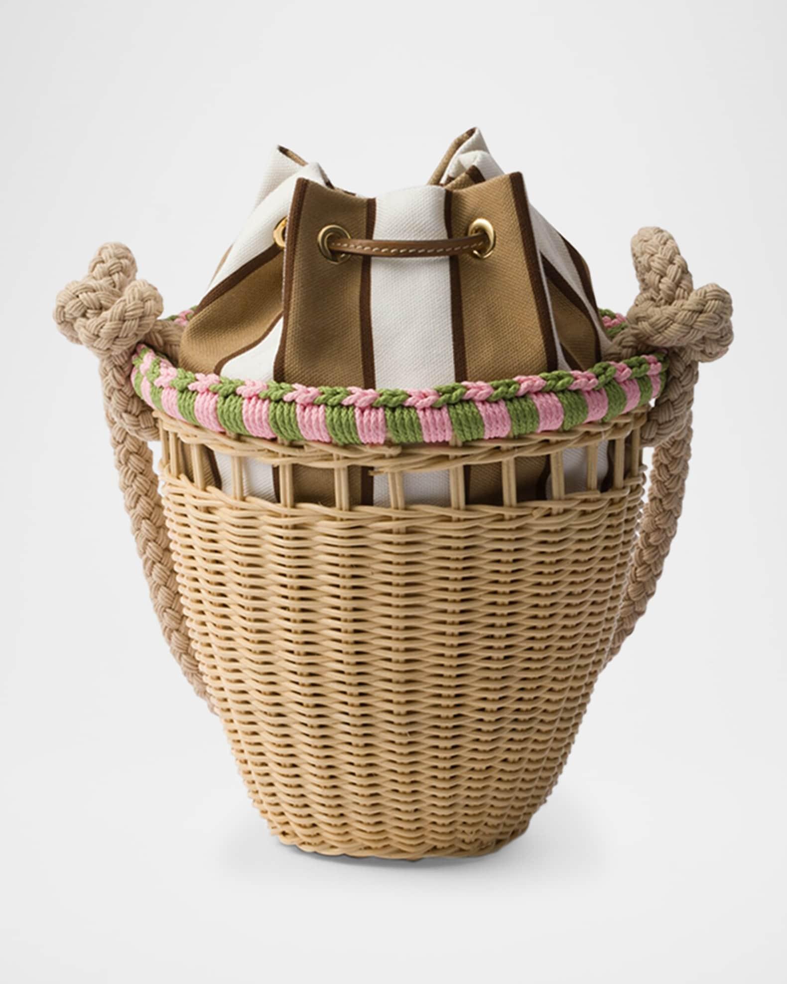 Wicker Mini Bucket Bag Product Image