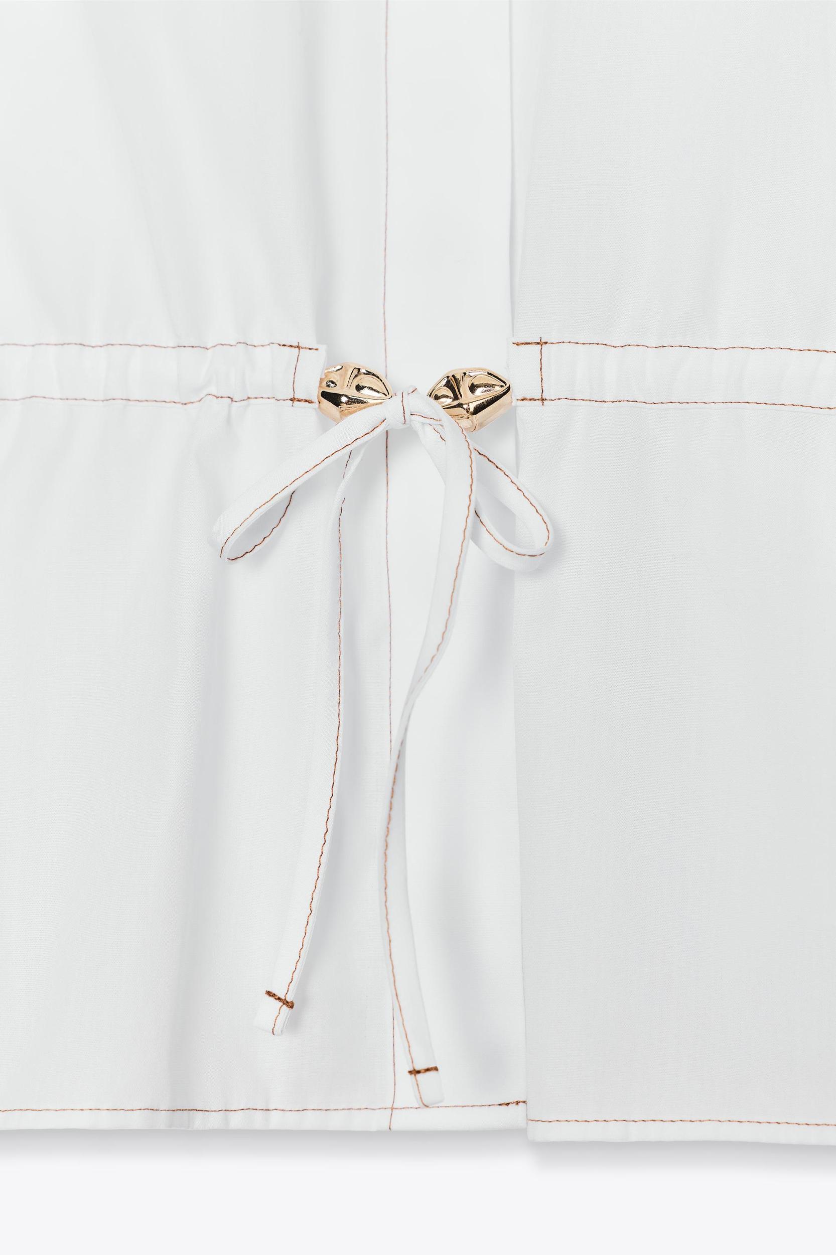 POPLIN TOPSTITCH SHIRT Product Image