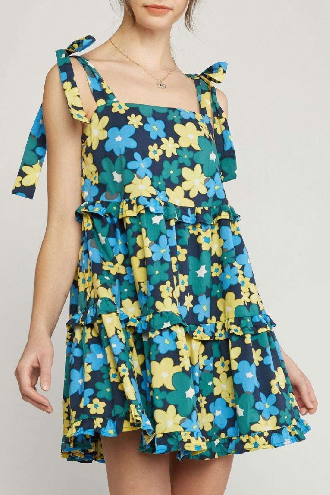 Square Neck Floral Dress Product Image