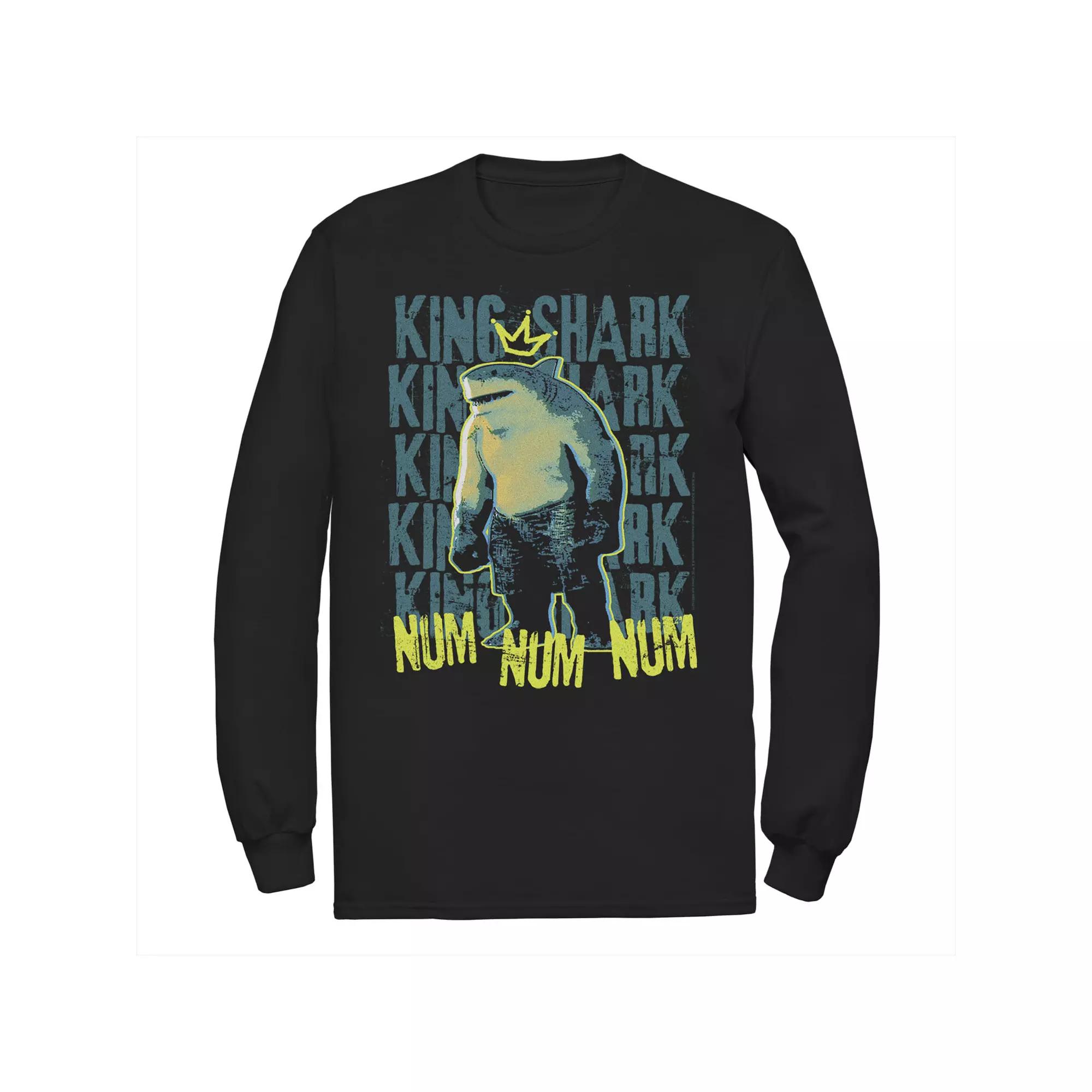 Men's The Suicide Squad King Shark Word Stack Tee, Boy's, Size: Small, Black Product Image