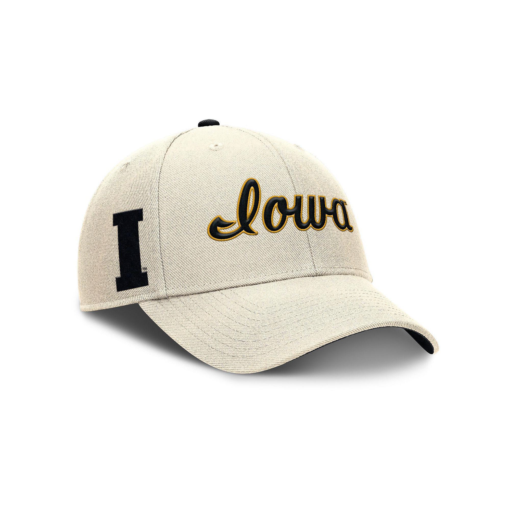 Men's Nike Natural Iowa Hawkeyes Primetime Rise Adjustable Hat, Beige Product Image