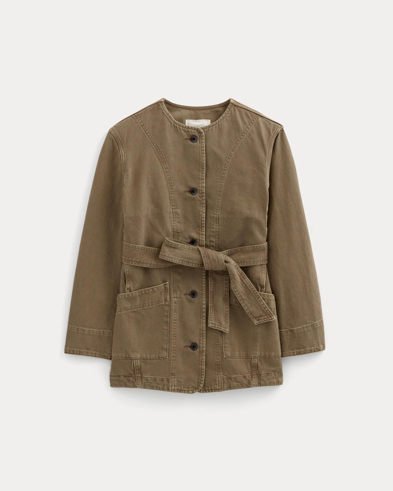 Womens Long Denim Barrel Jacket by Everlane Product Image