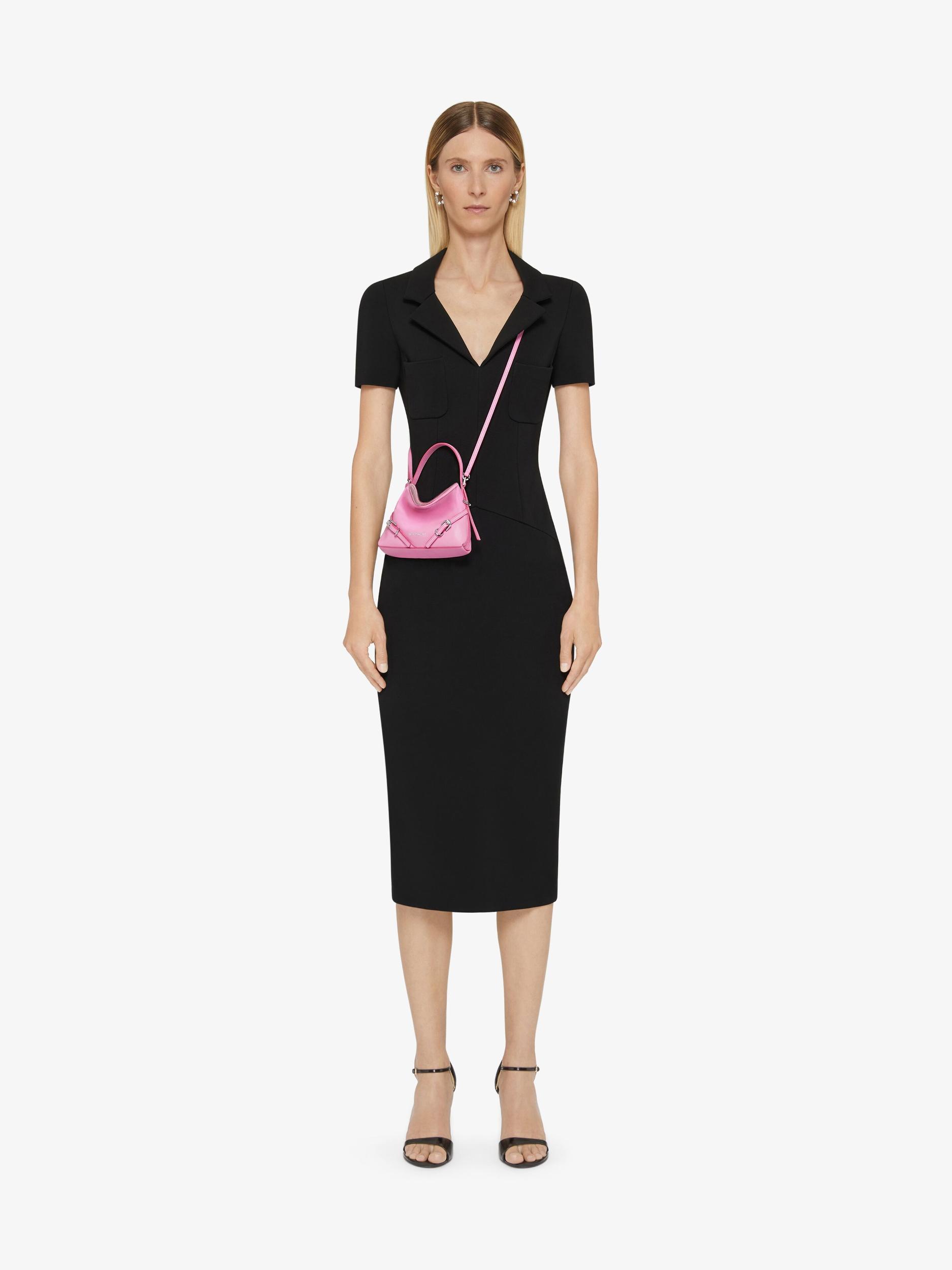 LETTER chain pouch in lizard Product Image