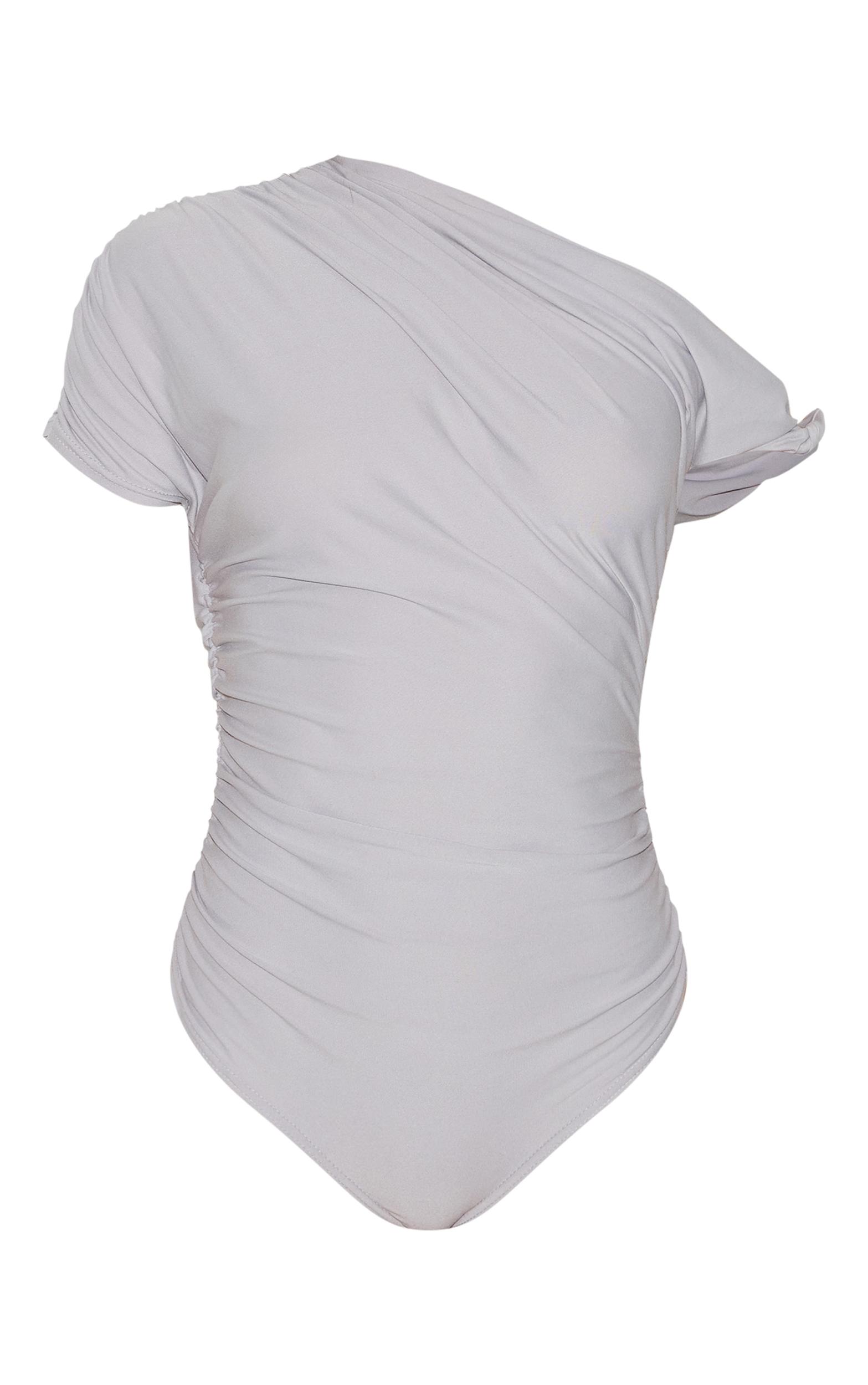 Tall Grey Soft Touch Twist Detail Bodysuit Product Image