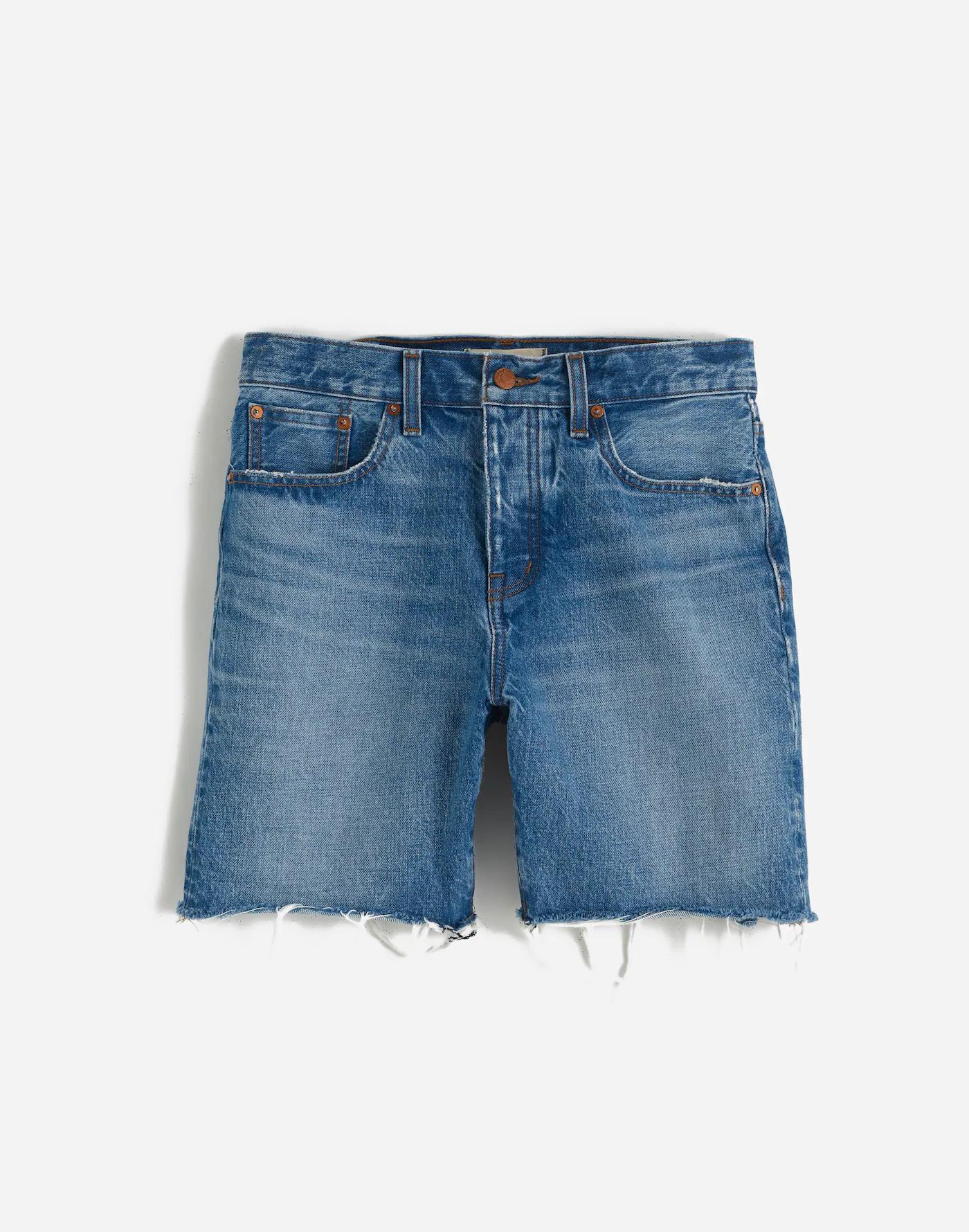Long Denim Shorts in Pedersen Wash Product Image