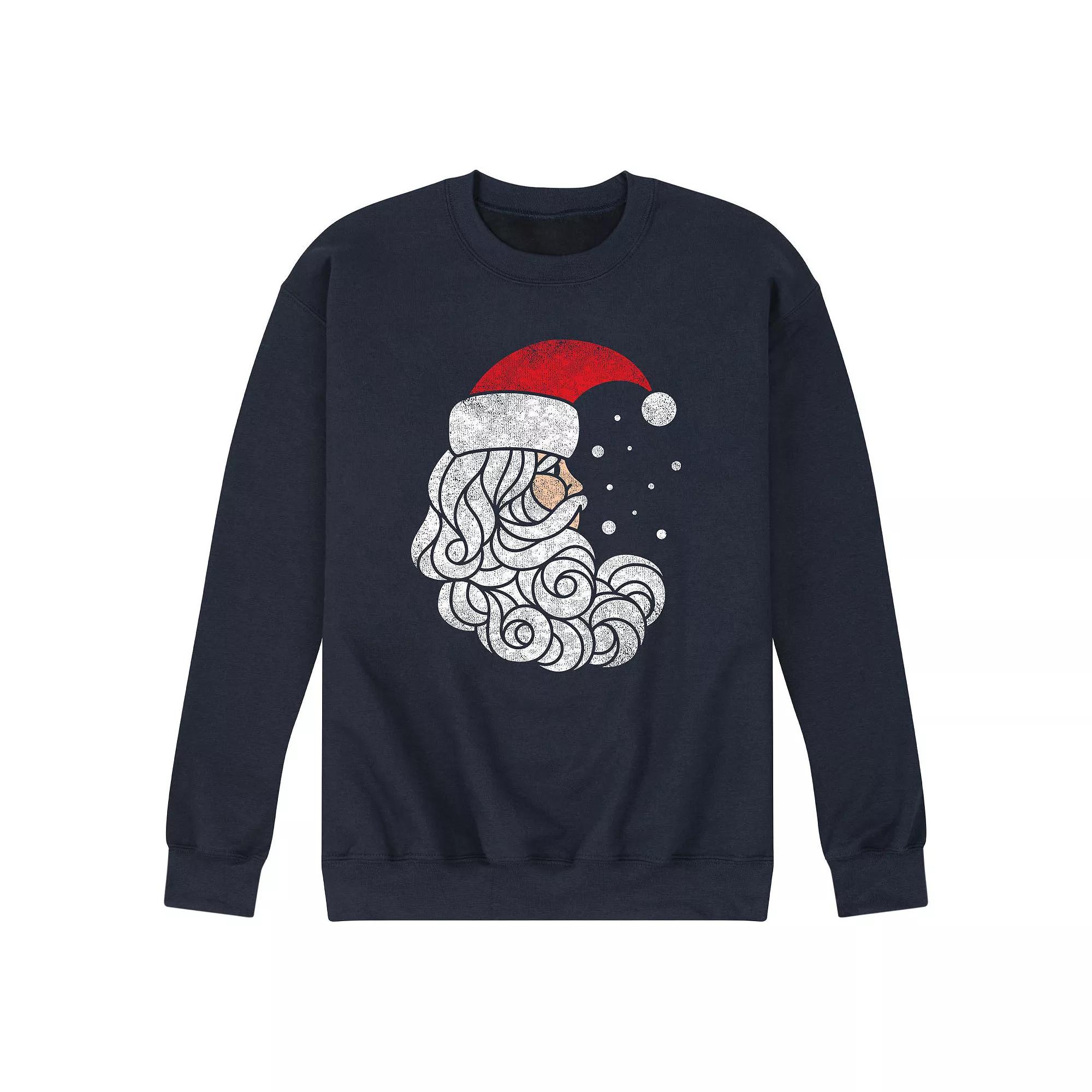 Men's Stained Glass Santa Sweatshirt,  Product Image