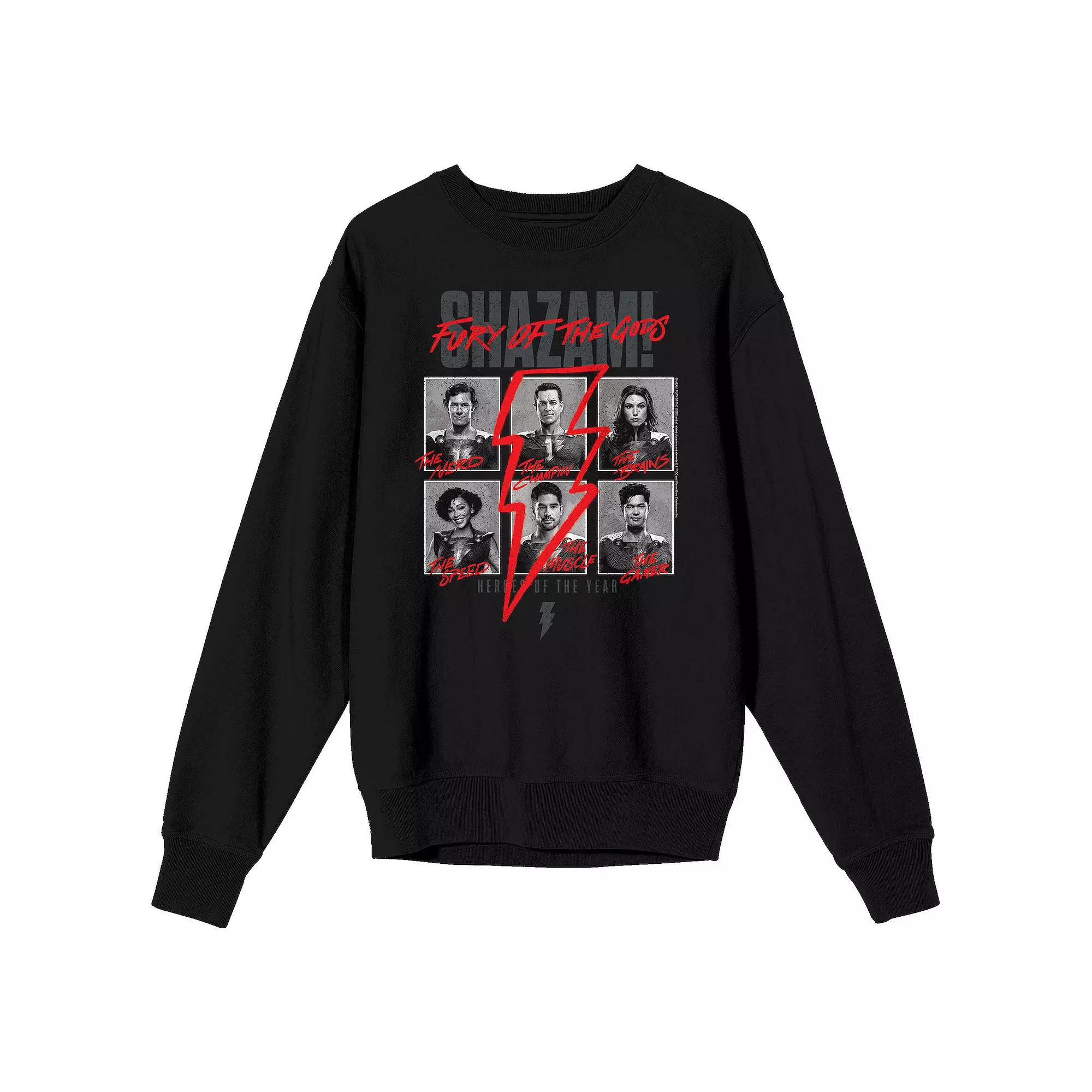 Men's Shazam 2 Fury Of The Gods Character Grid Long Sleeve Graphic Tee,  Product Image