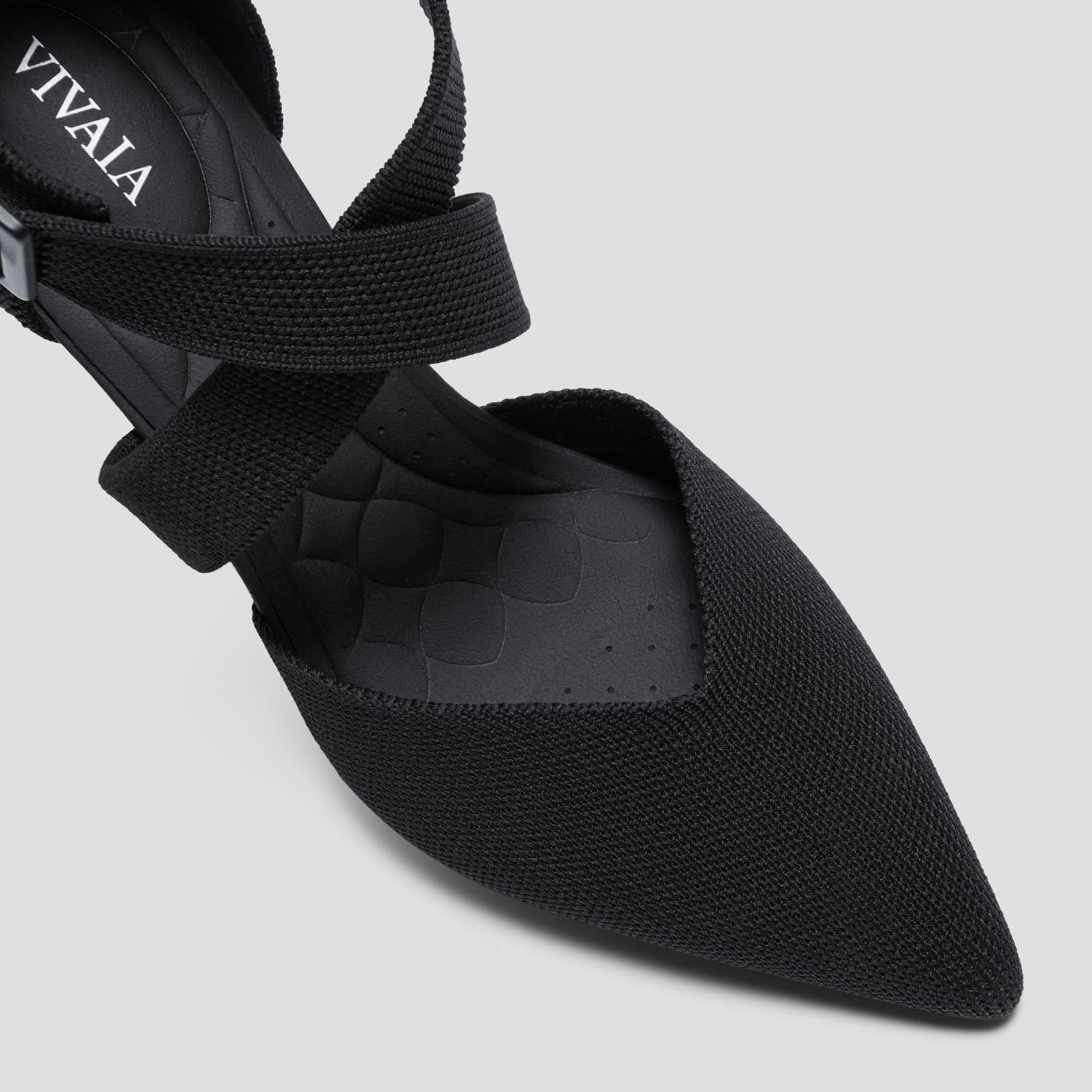 Pointed-Toe Cross-Strap Stilettos (Anabelle) Product Image