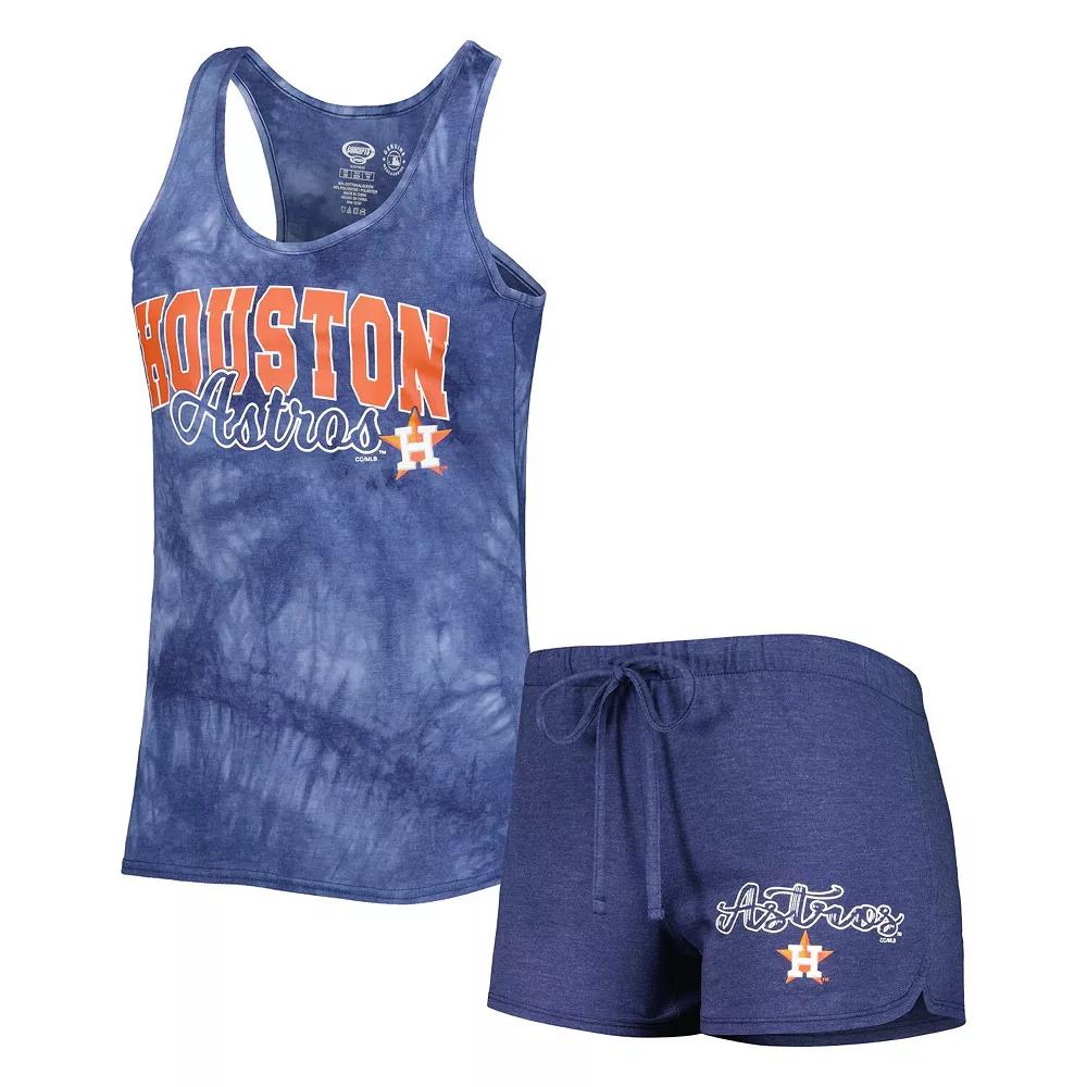 Women's Concepts Sport Navy Houston Astros Billboard Racerback Tank Top & Shorts Sleep Set,  Product Image