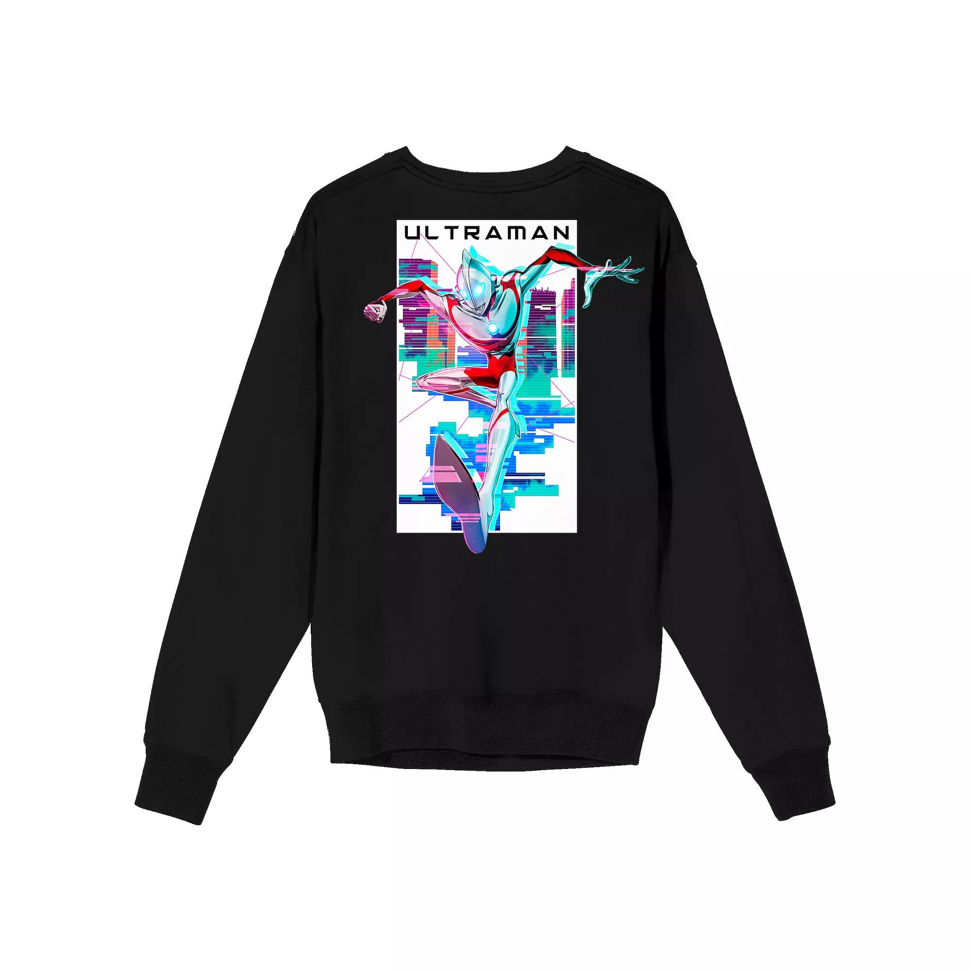 Men's Ultraman Rising Neon Glitch Graphic Tee,  Product Image