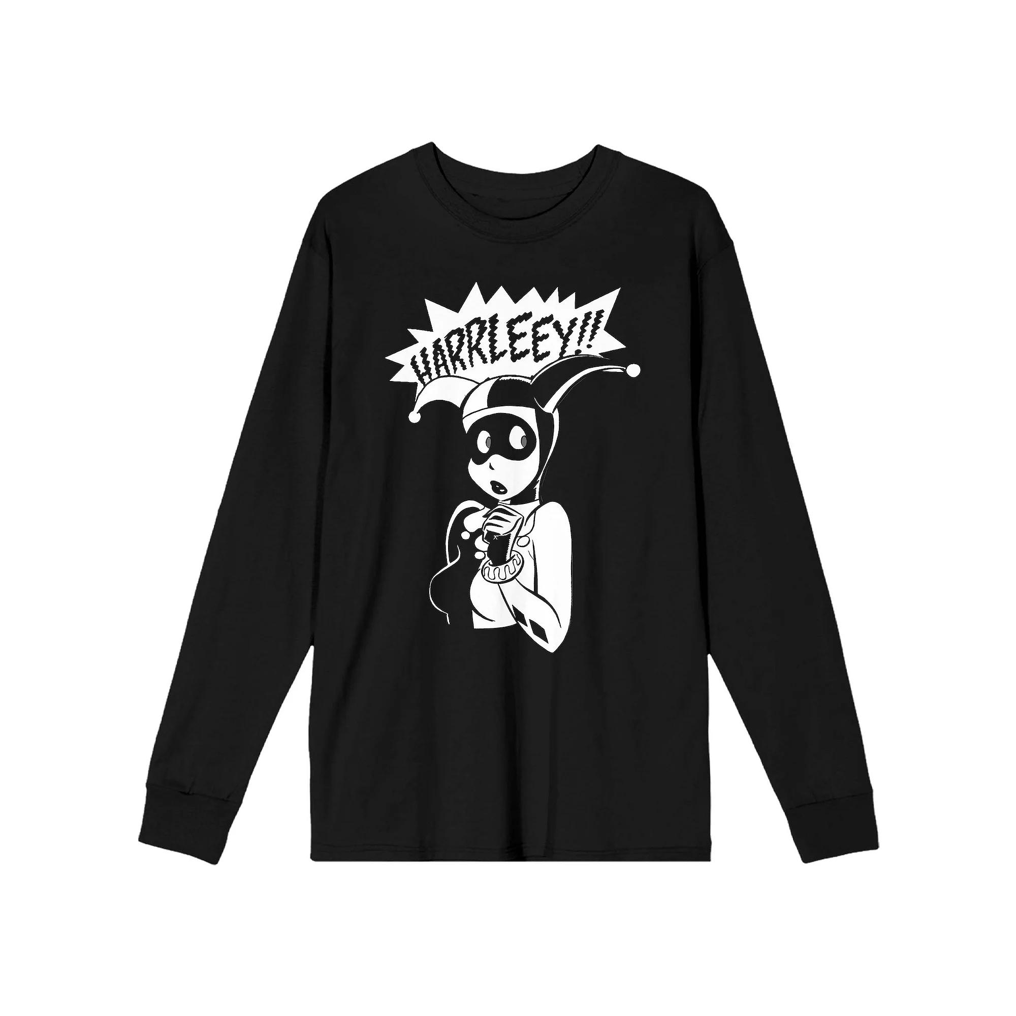 Men's Harley Quinn Black and White Tee,  Product Image