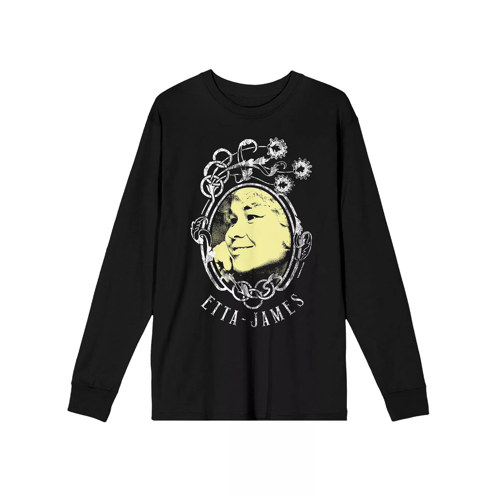 Men's Etta James in Oval Frame Long Sleeve, Size: Medium, Black Product Image