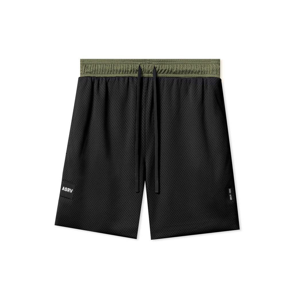 0795. SilverPlus™ Mesh Reversible Short - Olive/Black Male Product Image