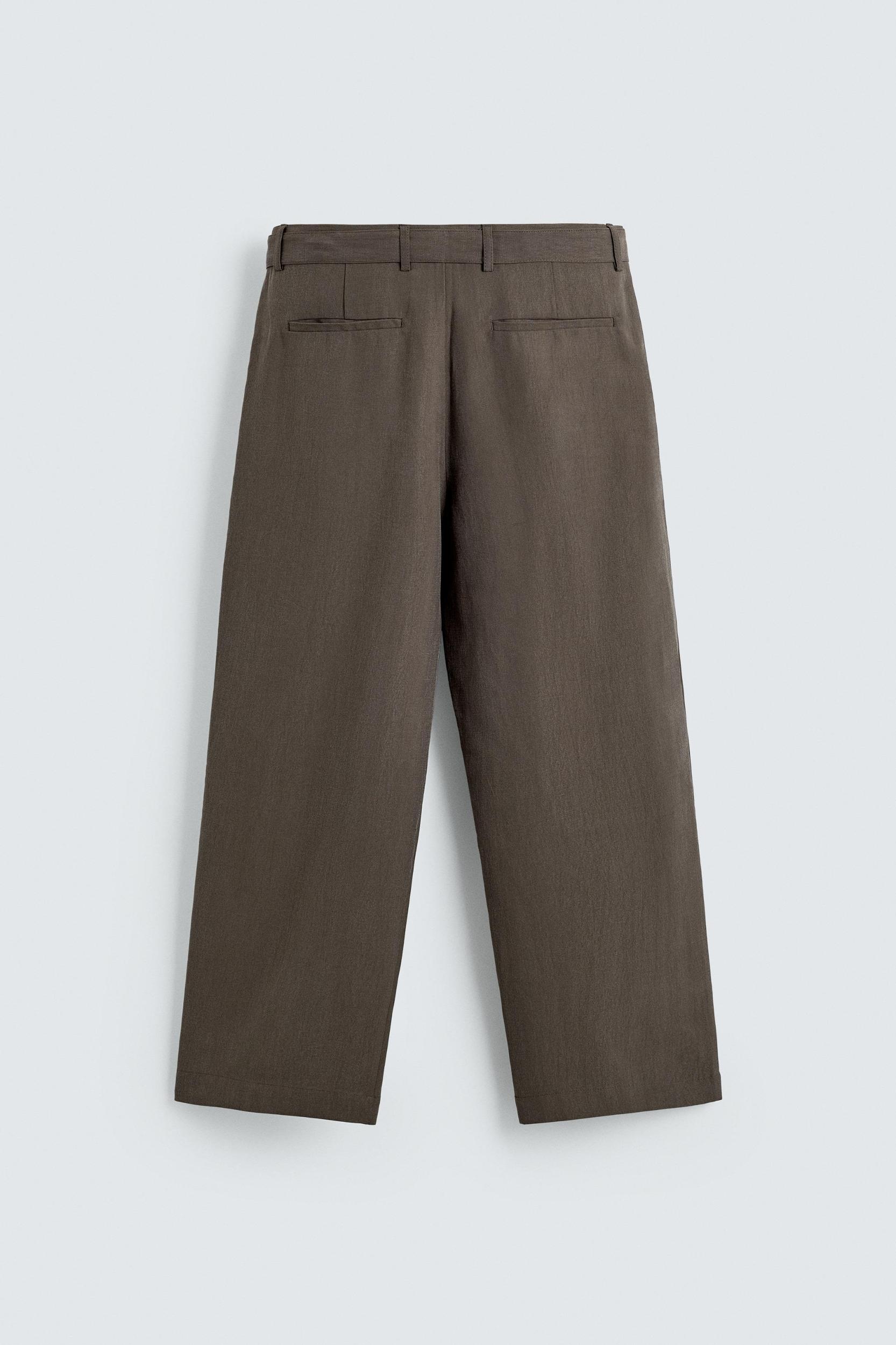 FLOWY BELTED PANTS Product Image