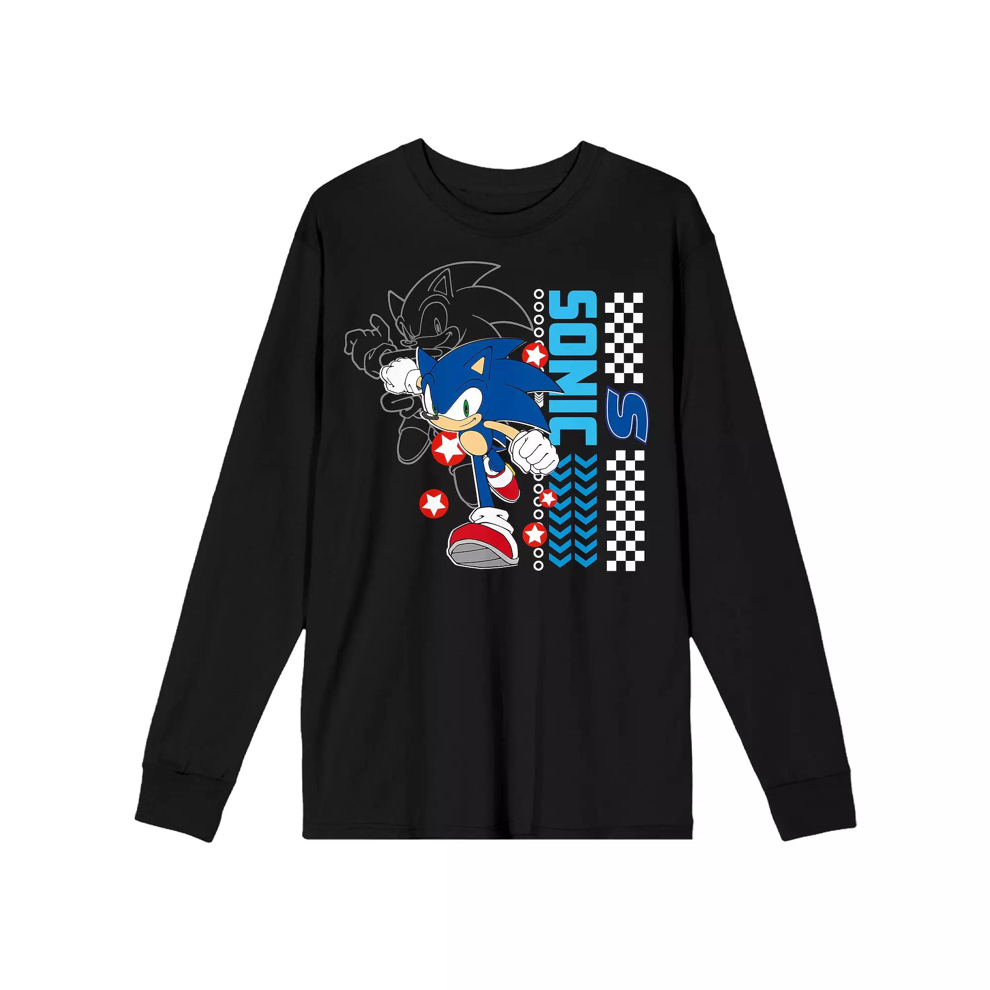 Men's Sonic The Hedgehog Modern Long Sleeve Graphic Tee,  Product Image