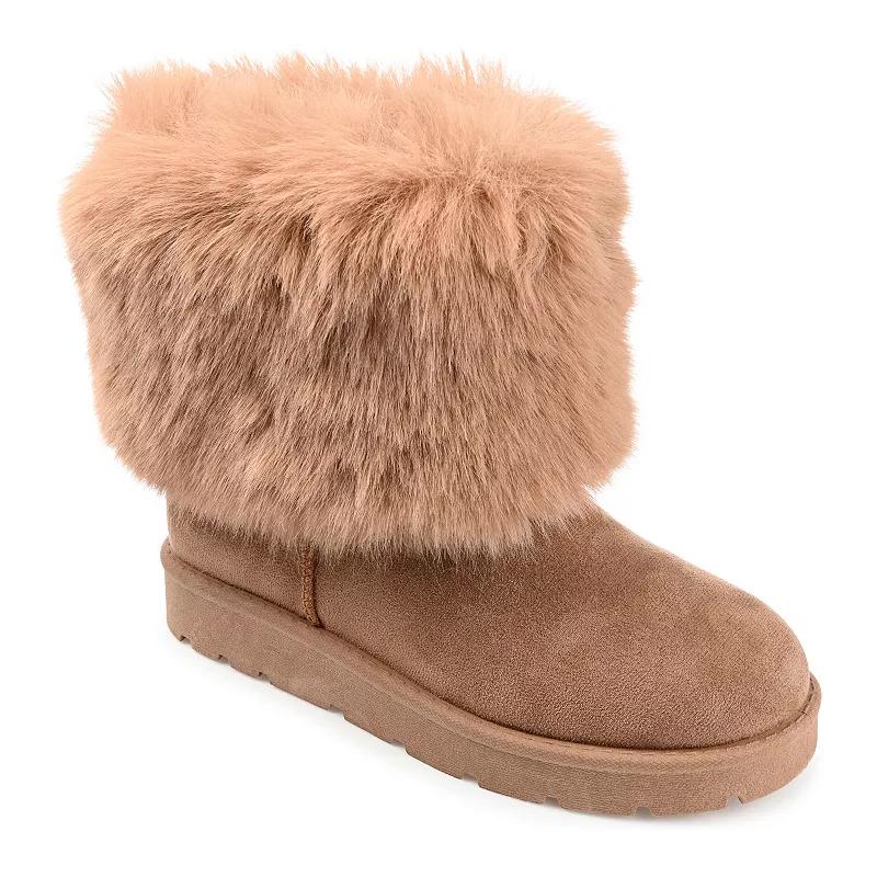 Journee Shanay Women's Faux-Fur Winter Boots,  Product Image
