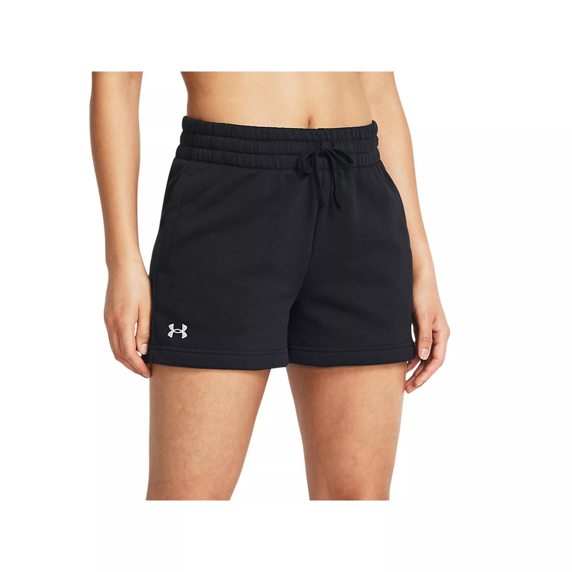 Women's Under Armour Rival Fleece Shorts, Size: Small, White Product Image