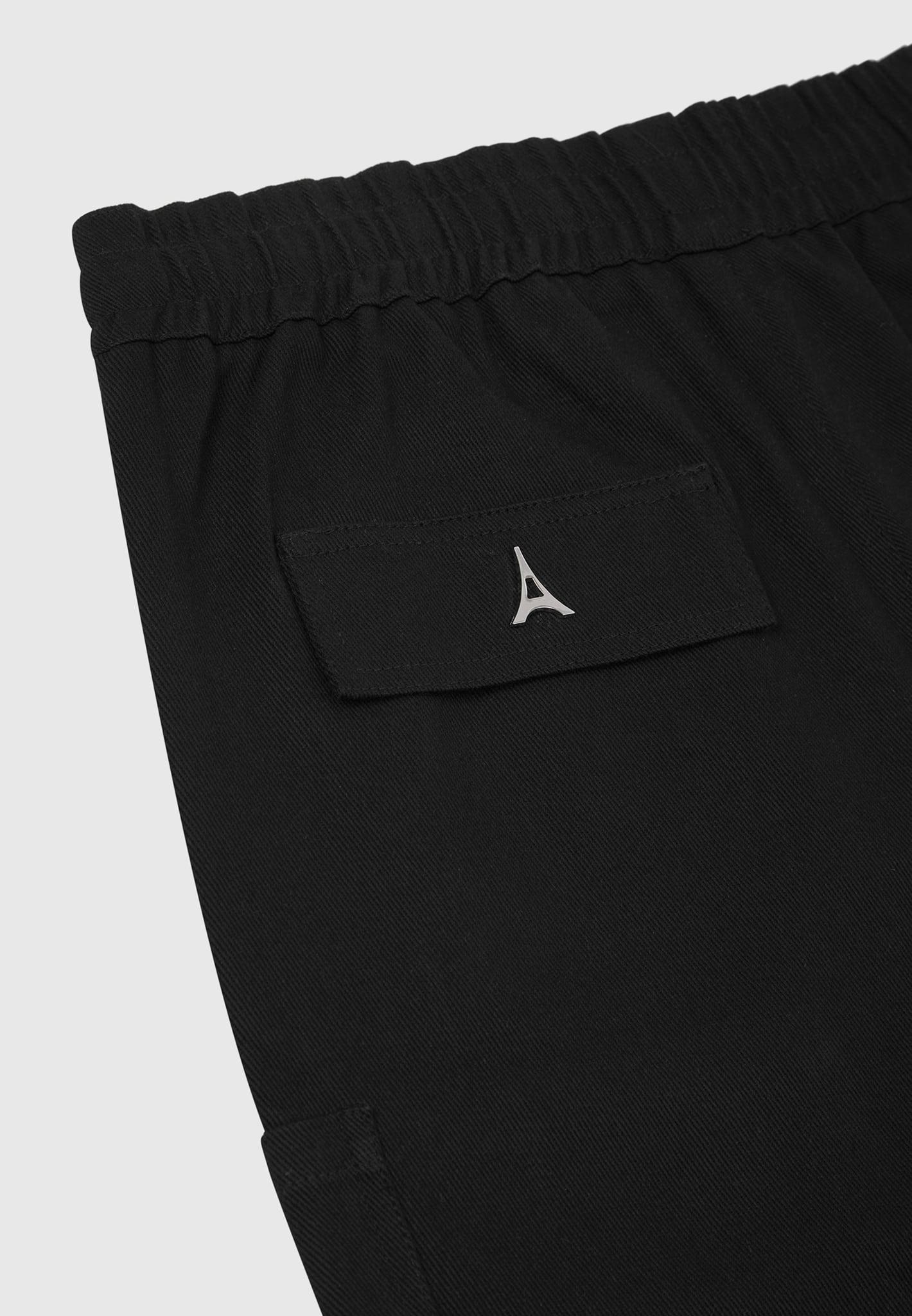 Black Light Weight Terry Simple Short Product Image