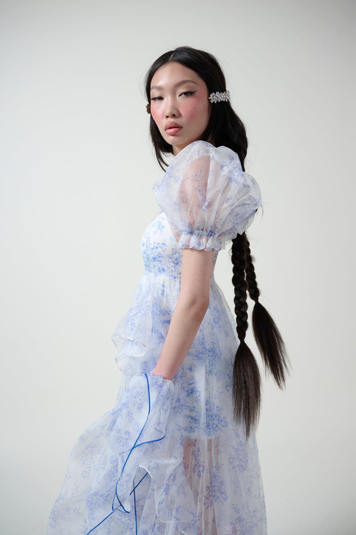 The Bed & Breakfast Sheer Delight Ruffle Gown Product Image