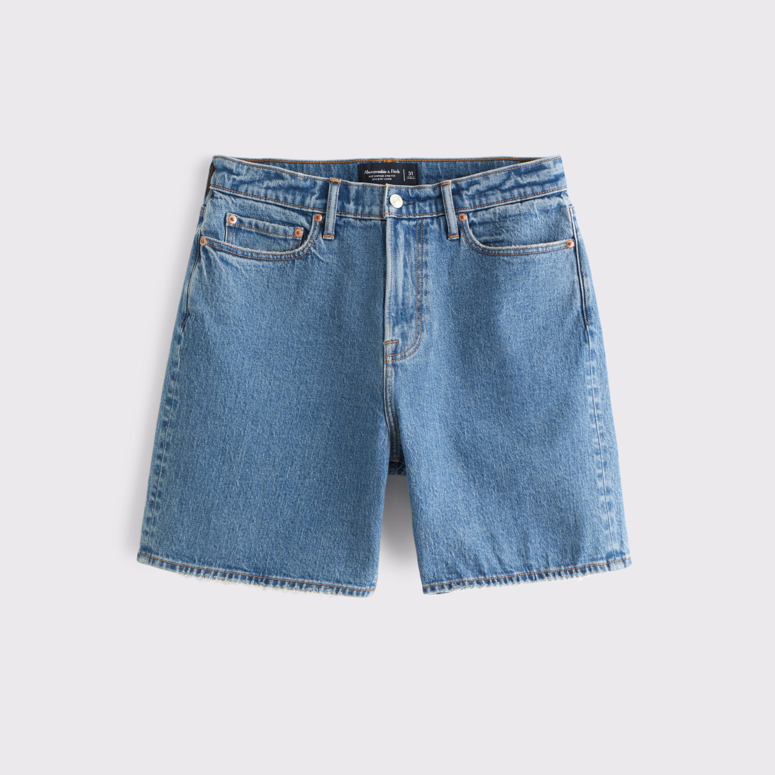 Athletic Loose Denim Short Product Image
