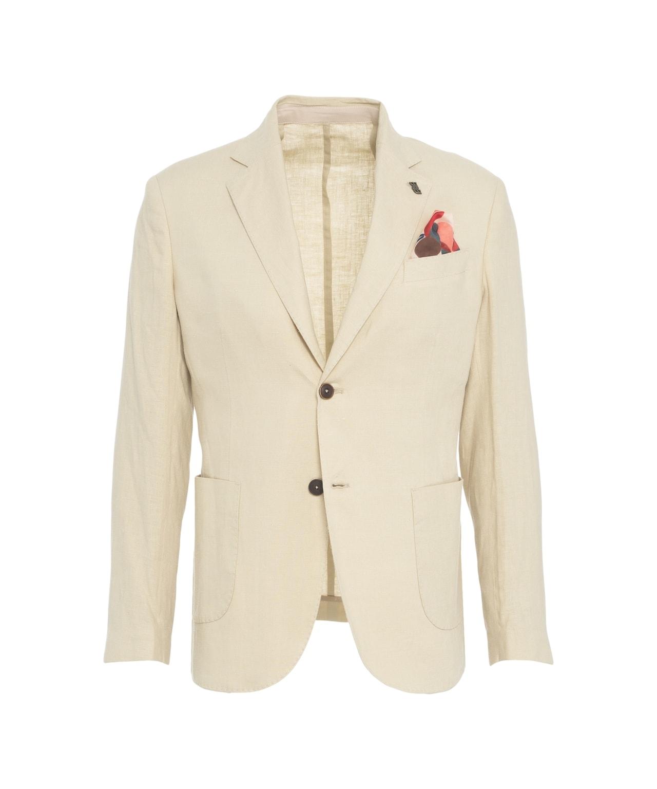 Single-breasted suit in linen Product Image