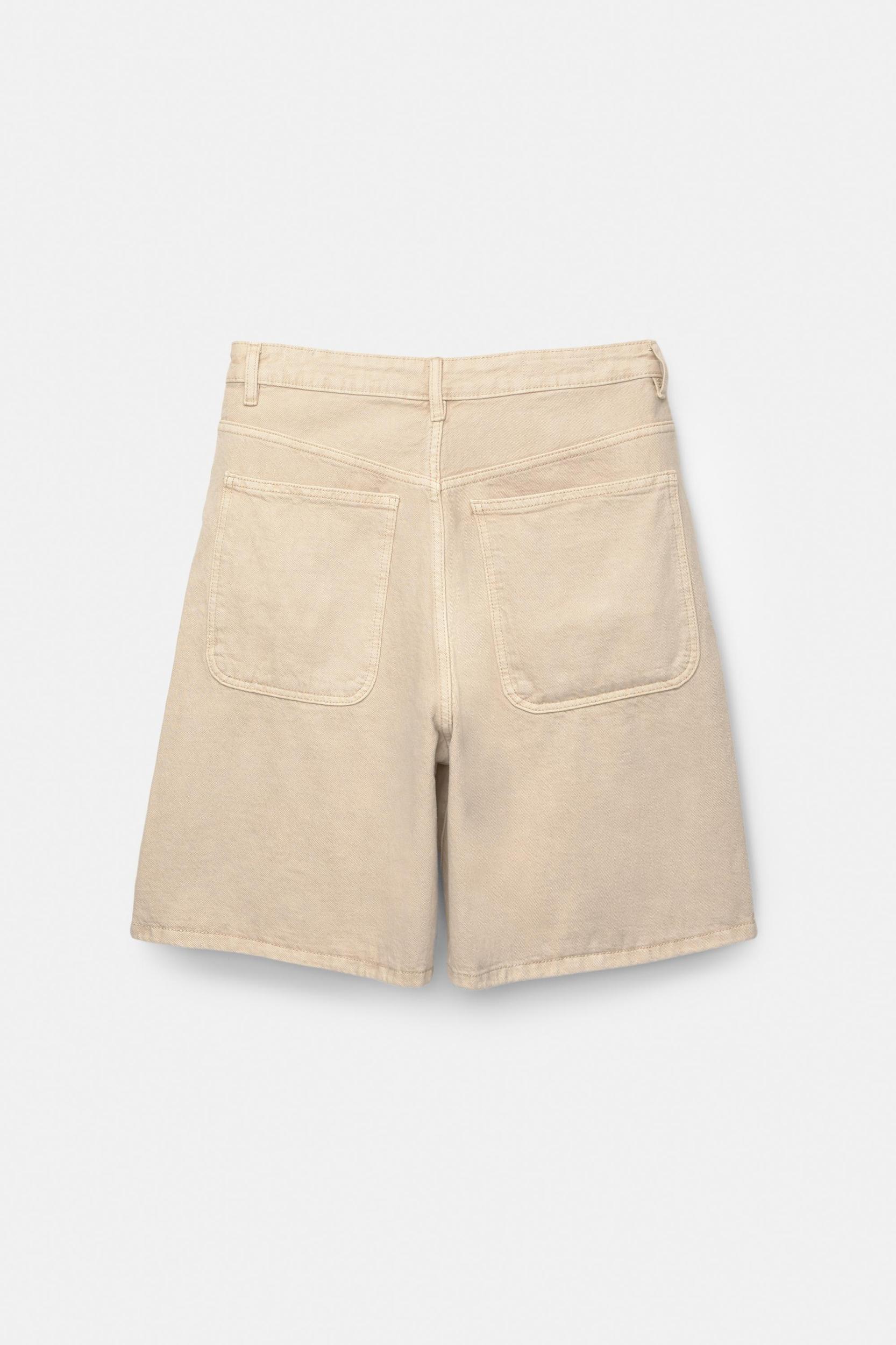 Baggy denim Bermuda shorts Product Image