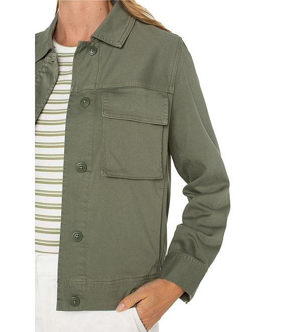 Liverpool Los Angeles Twill Point Collar Cargo Jacket Product Image