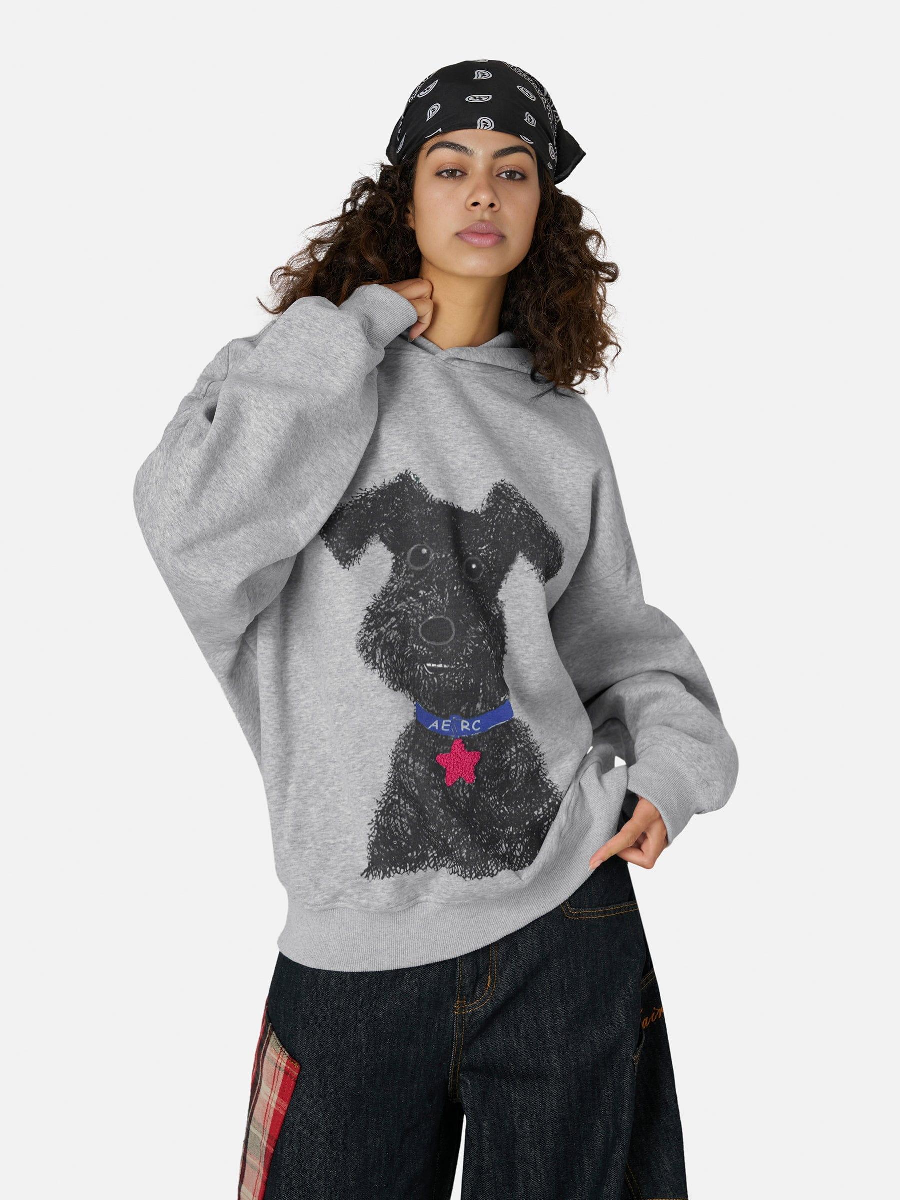 Aelfric Eden Oversized Graffiti Dog Graphic Hoodie Product Image