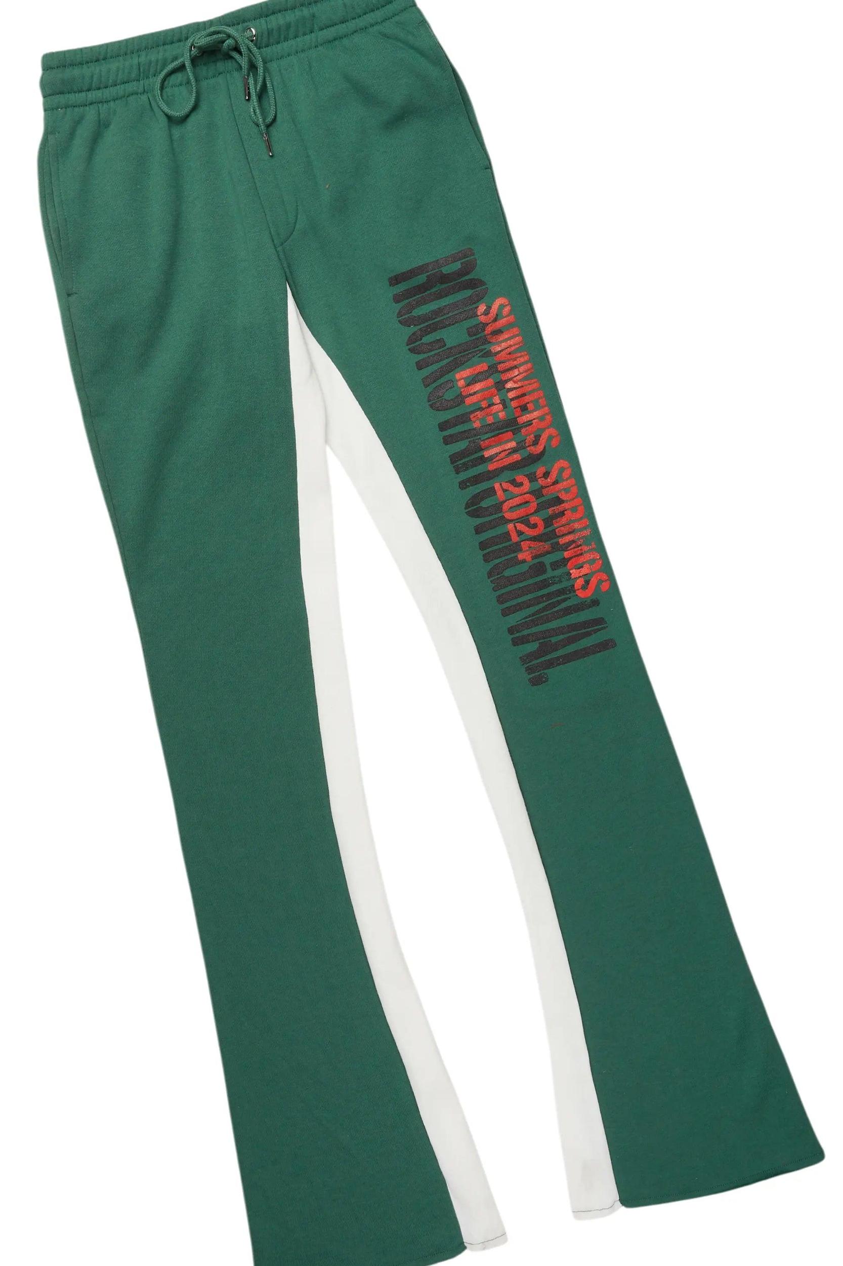 Omer Green Hoodie/Baggy Track Pant Set Male Product Image