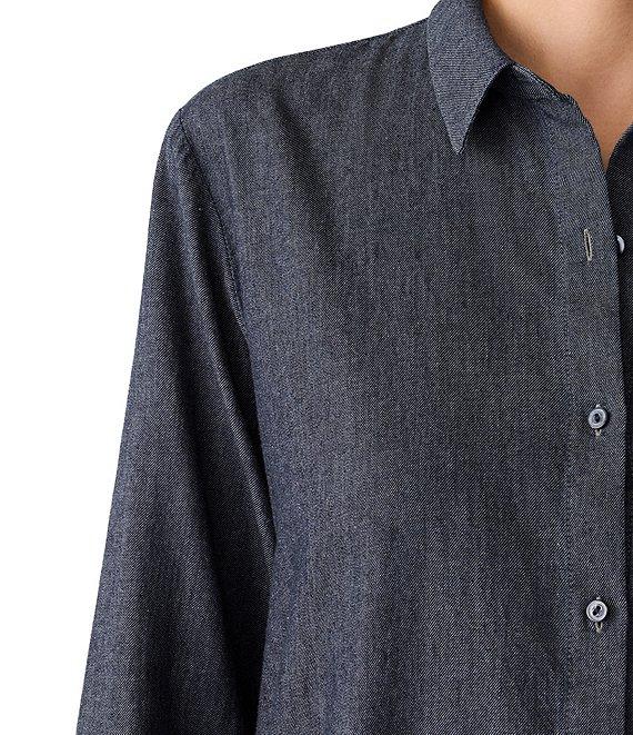 Eileen Fisher Organic Cotton Twill Elastic Tie Waist Cargo Pants Product Image