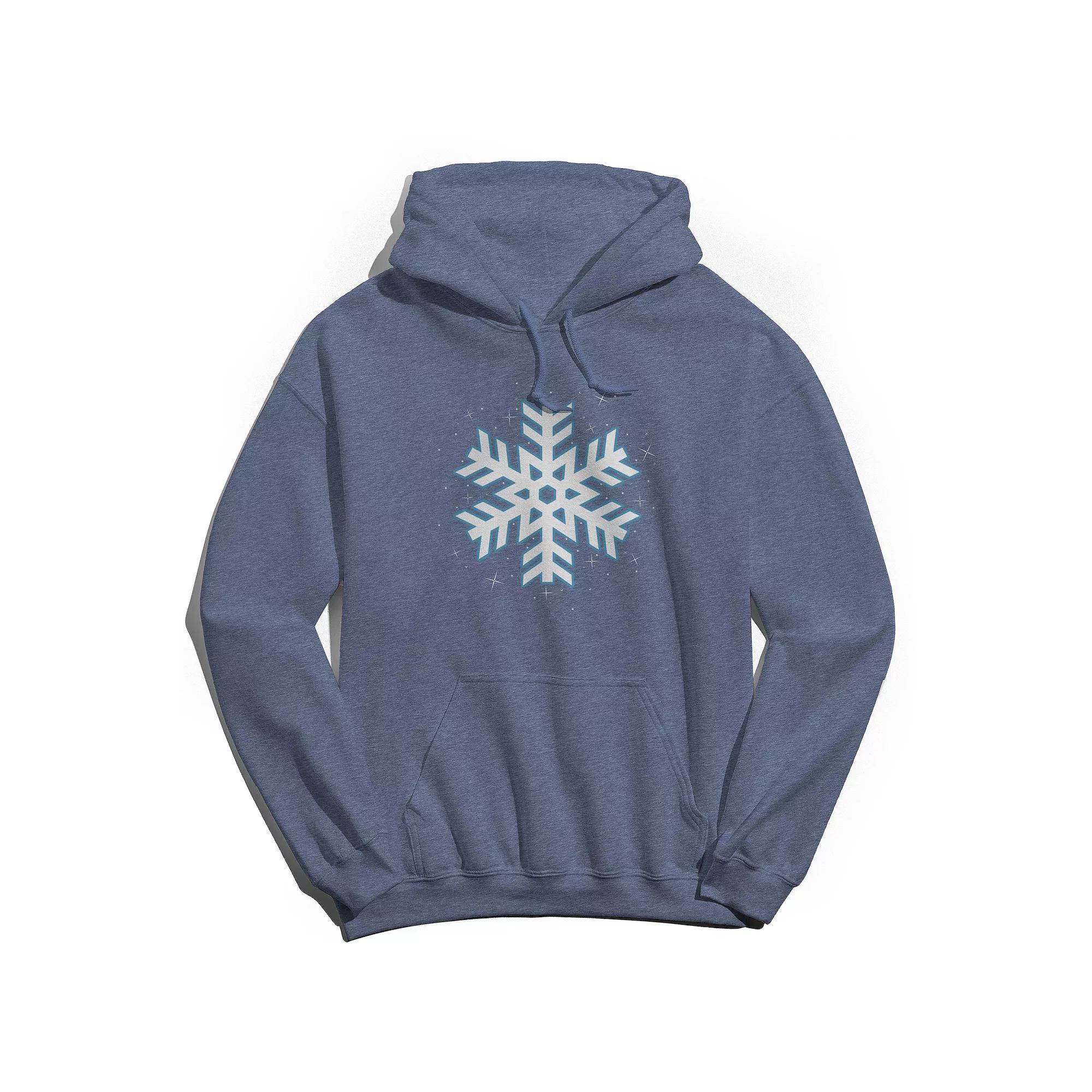 Men's Snowflake Hoodie, Women's, Size: XXL, Navy Grey Product Image