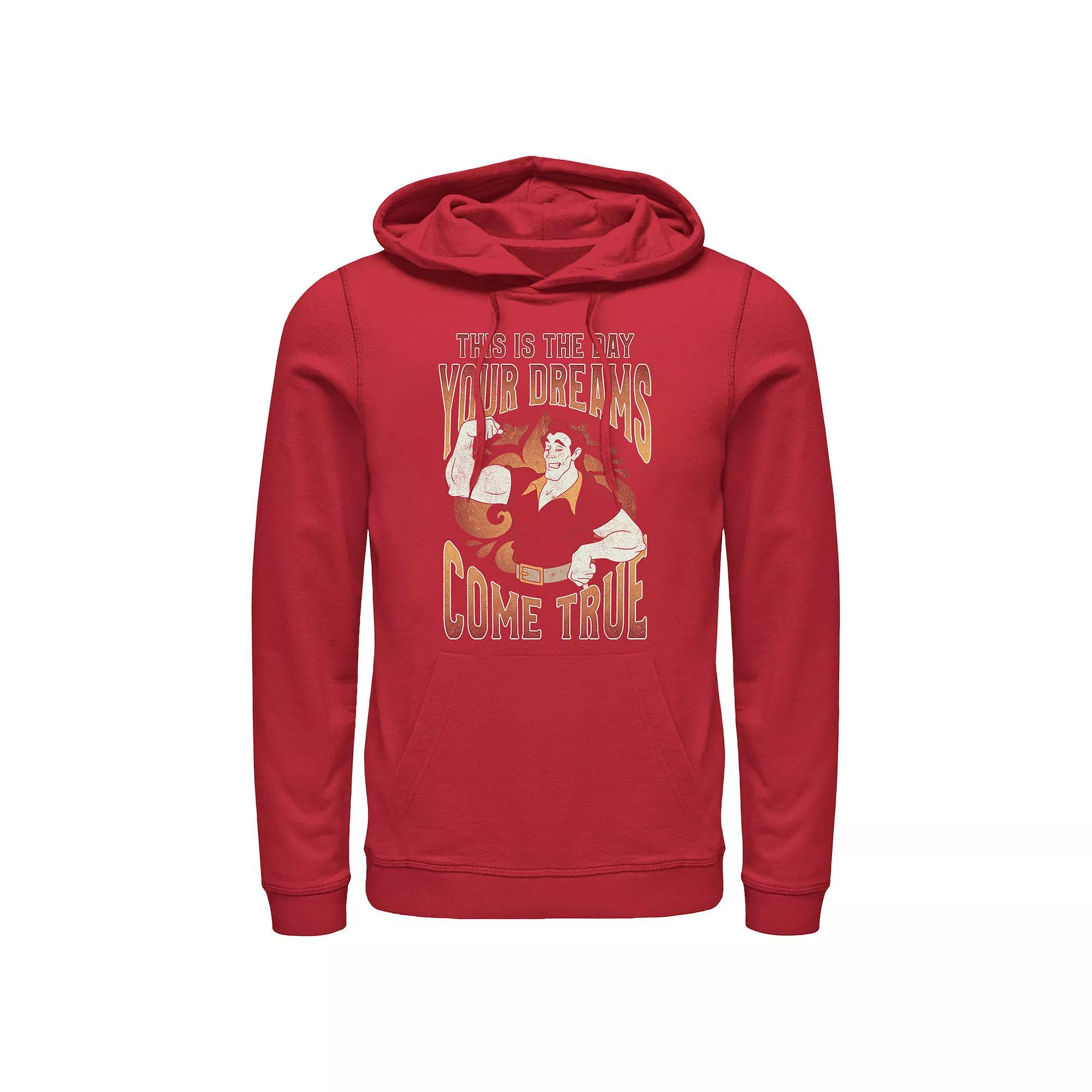 Disney's Villains Gaston The Day Your Dreams Come True Men's Graphic Hoodie, Size: XL, Red Product Image