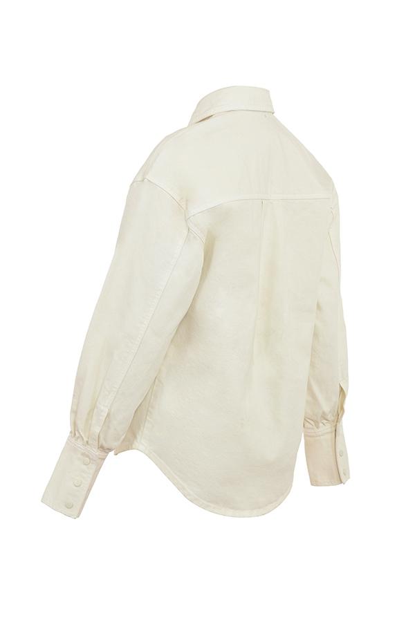 Zuri  ivory denim shirt Product Image