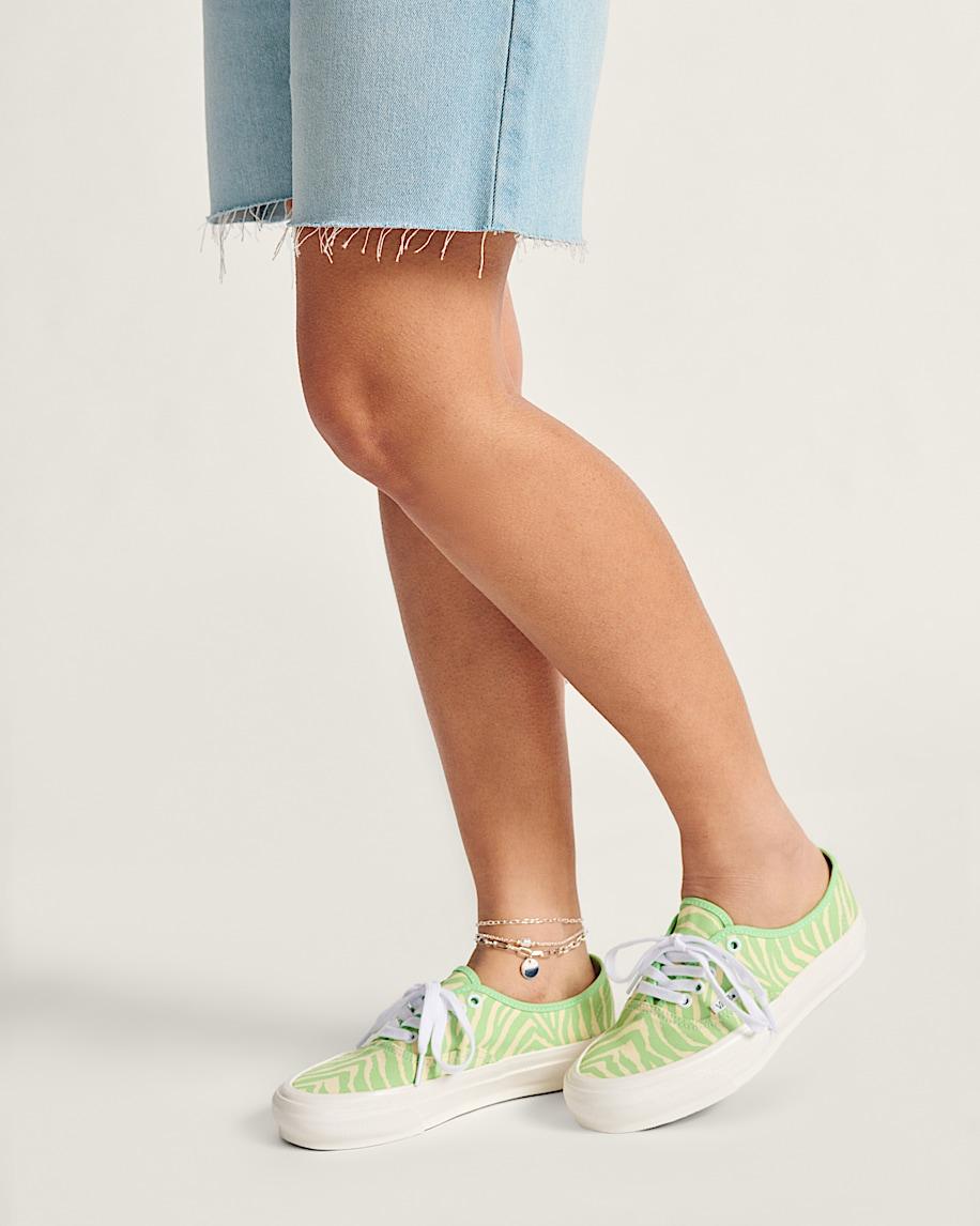 Premium Authentic Shoe in Zebra Pistachio Green| Vans US Product Image