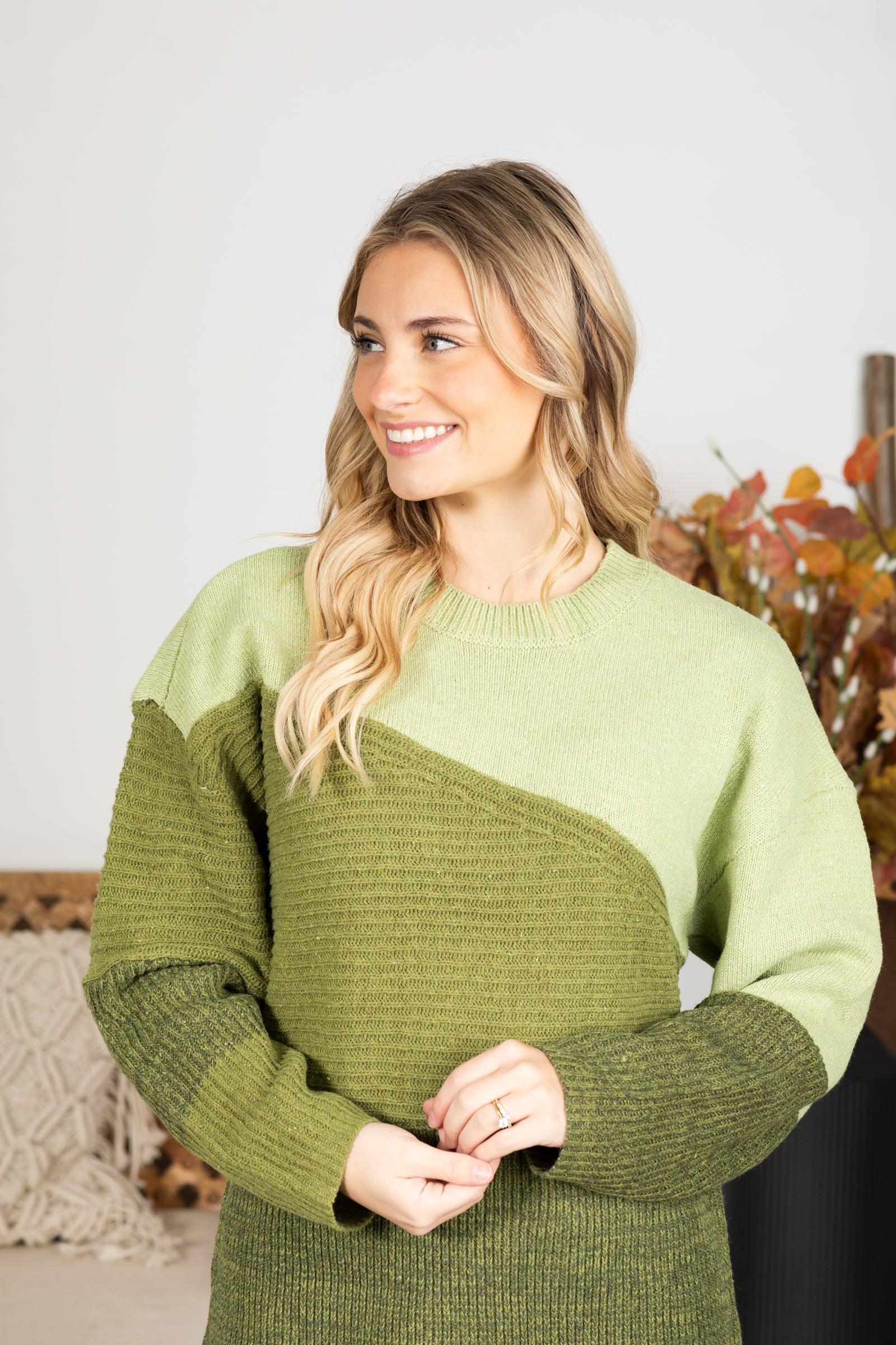 Diagonal Colorblock Sweater Product Image