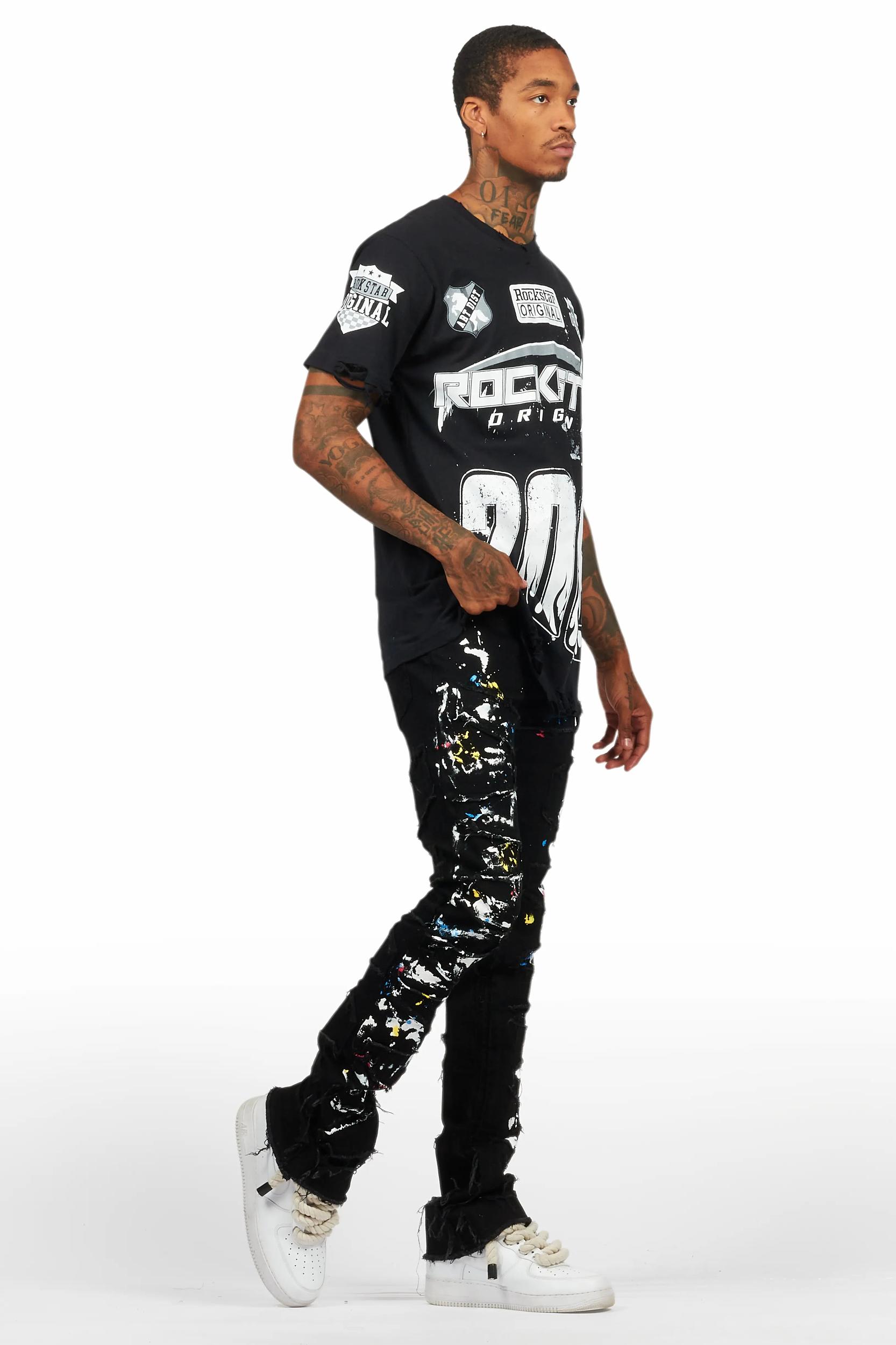 Esha Black Oversized T-Shirt Female Product Image