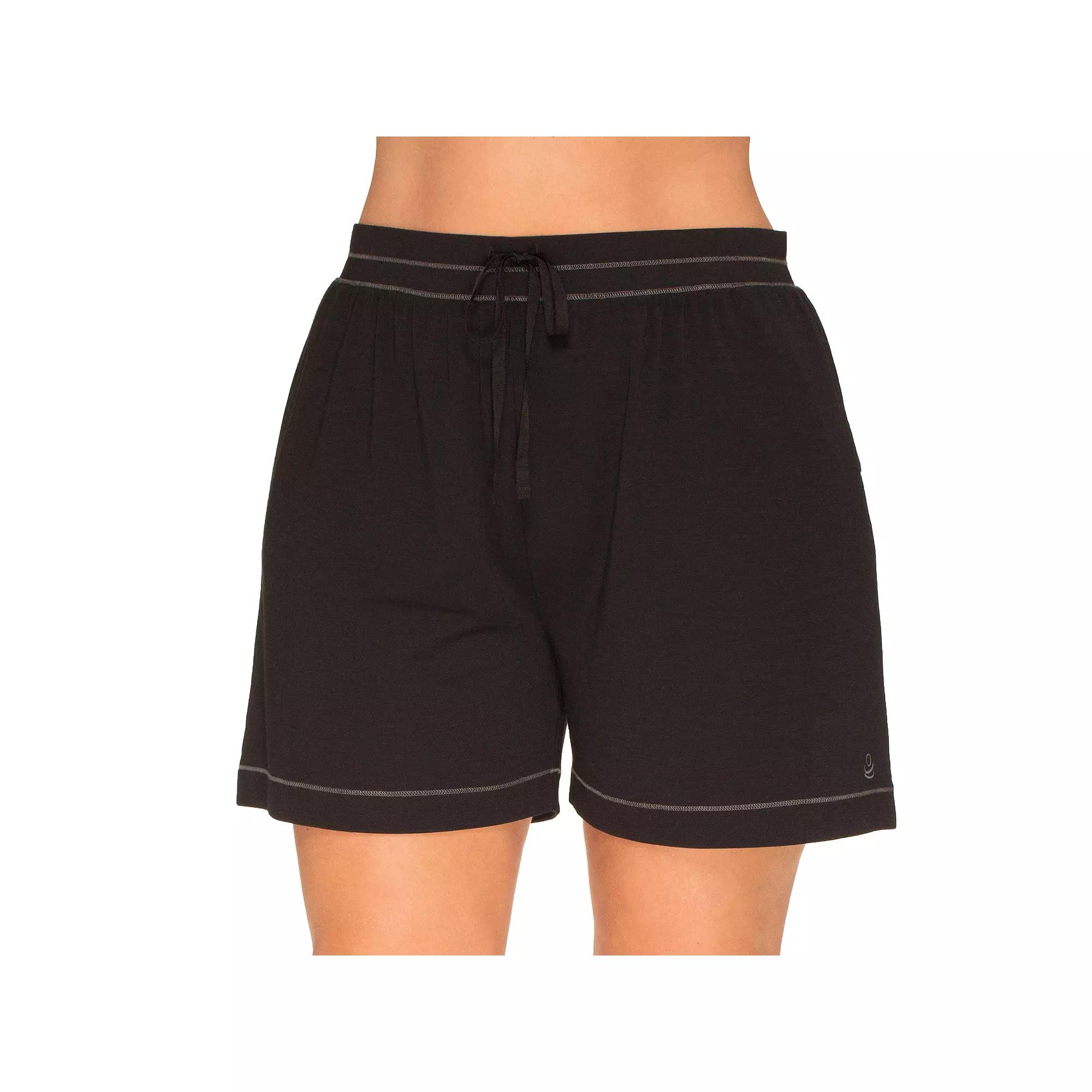 Plus Size Cuddl Duds® Essentials Pajama Sleep Shorts, Women's, Size: 3XL, Black Product Image